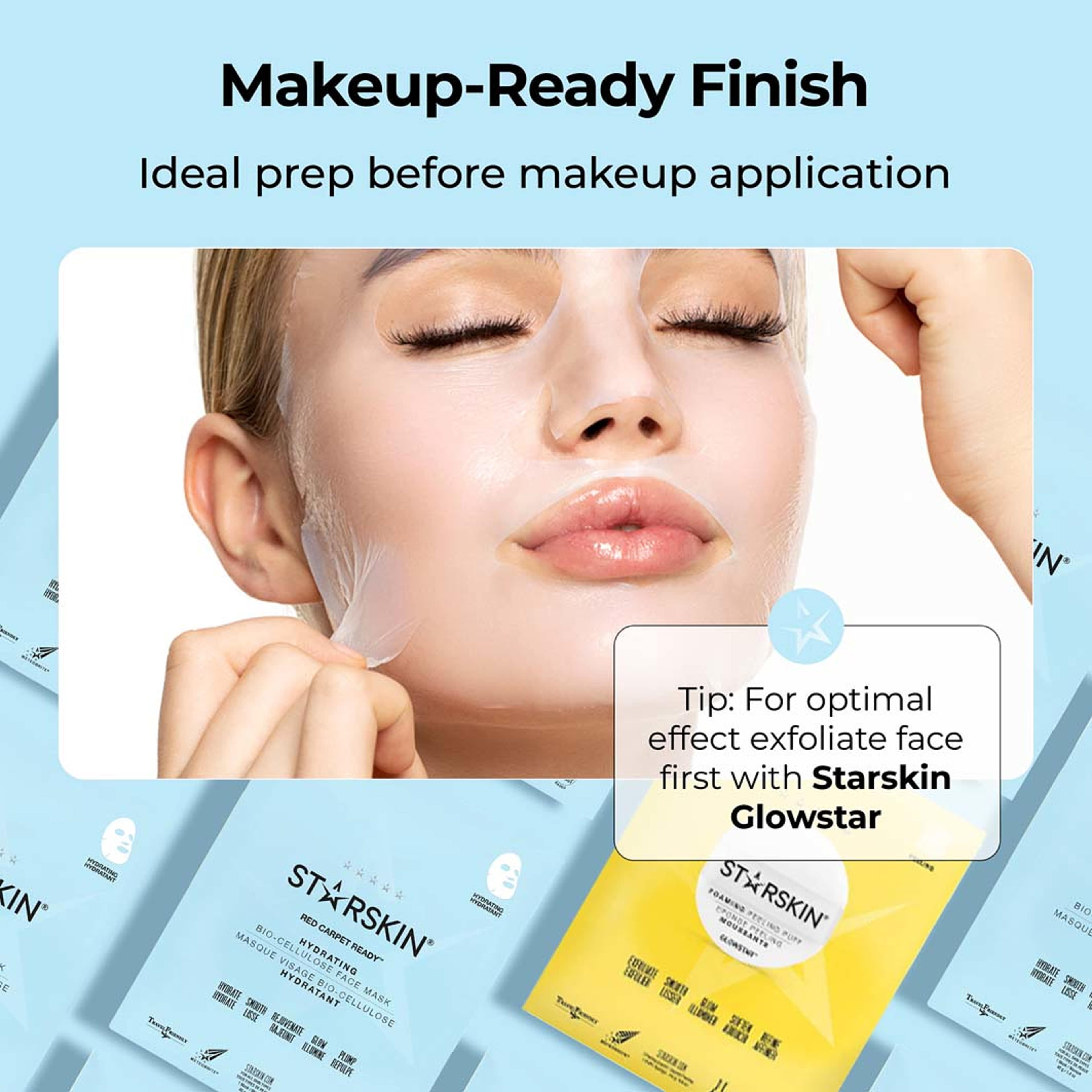 Red Carpet Ready™ Hydrating Bio-Cellulose Face Mask, från Starskin, i färgen Red. Klicka för att öppna bilden i stort format