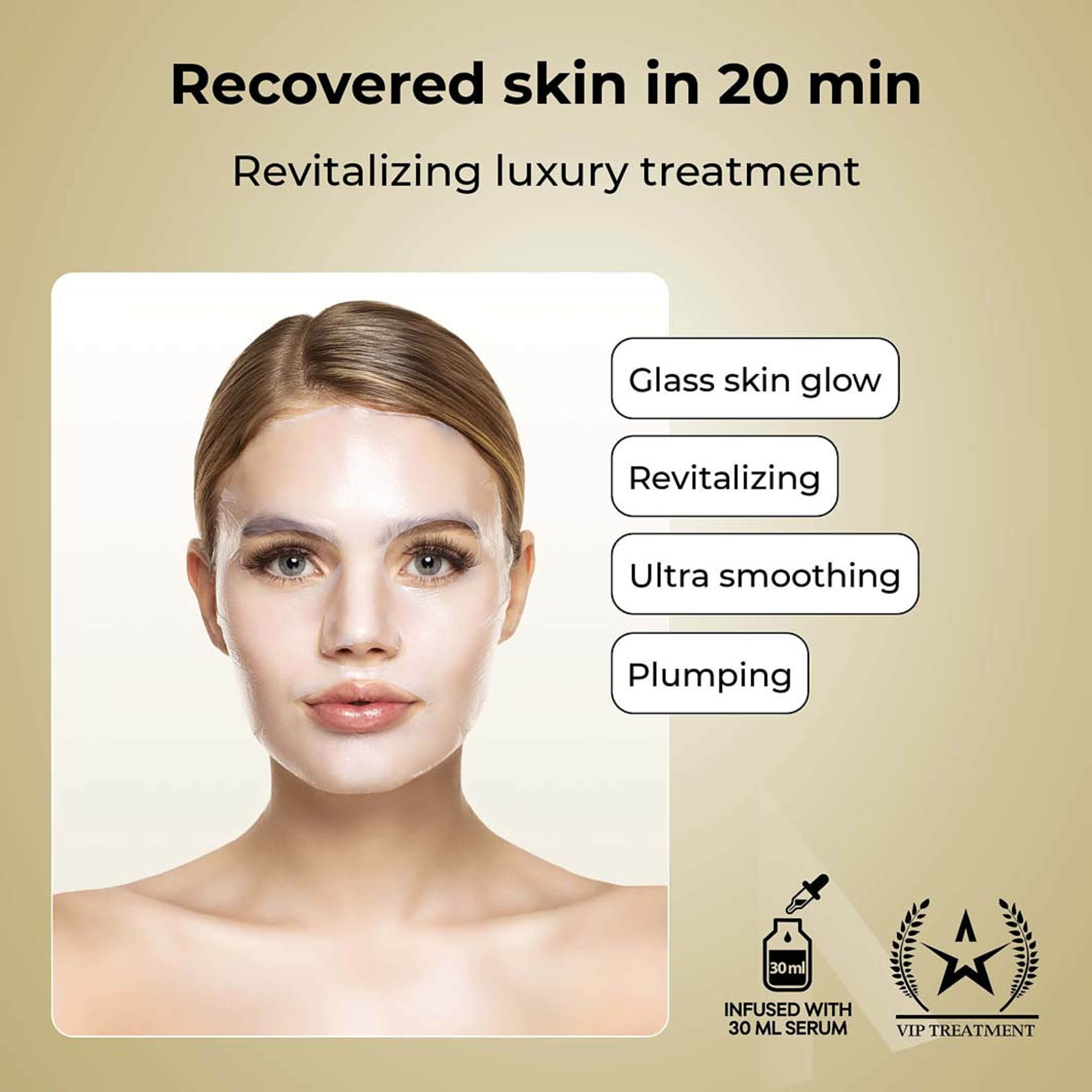 The Gold Mask™ VIP Revitalizing Luxury Coconut Bio-Cellulose Face Mask, från Starskin, i färgen Gold. Klicka för att öppna bilden i stort format