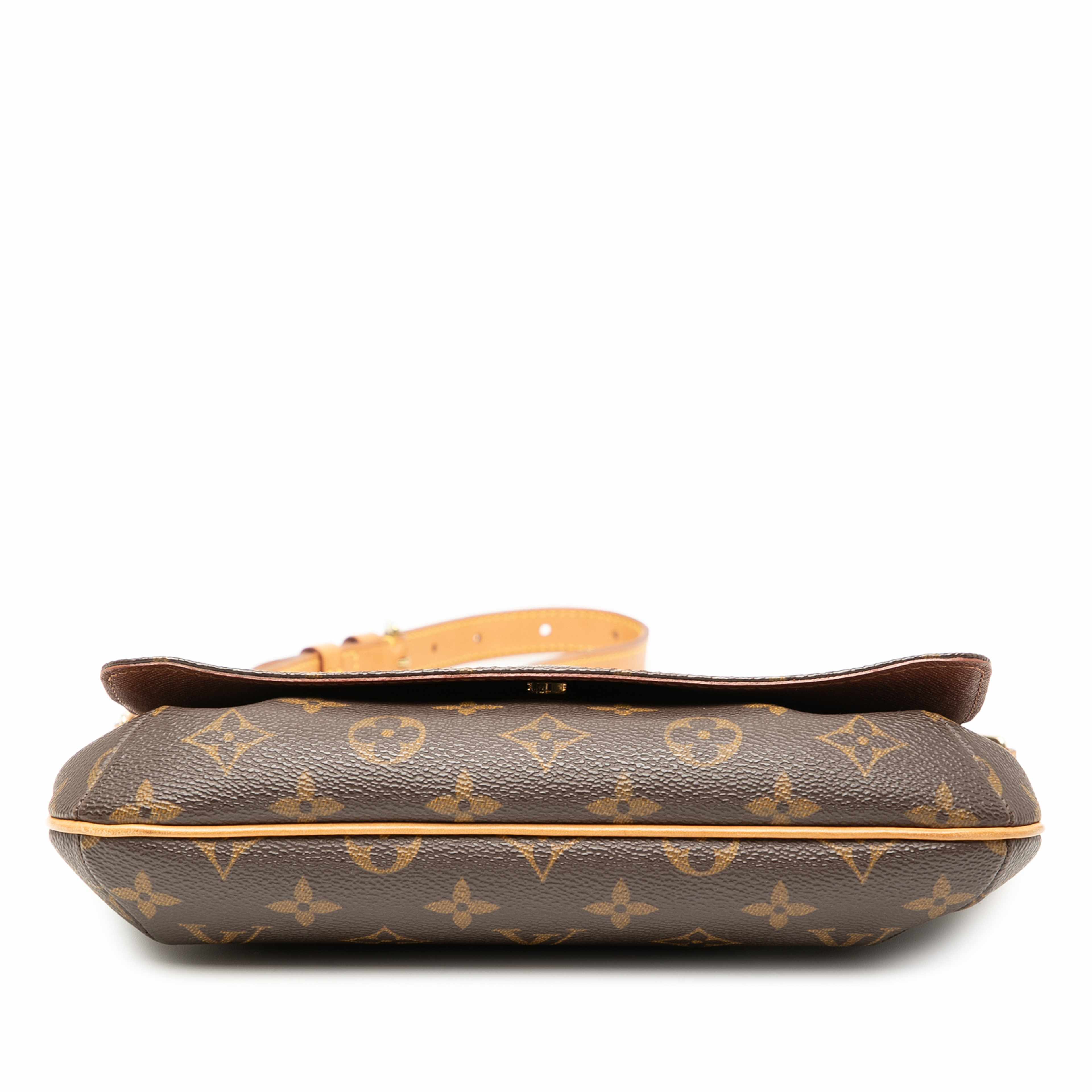 Louis Vuitton Monogram Musette Tango Short Strap, från Luxclusif, i färgen brown. Klicka för att öppna bilden i stort format