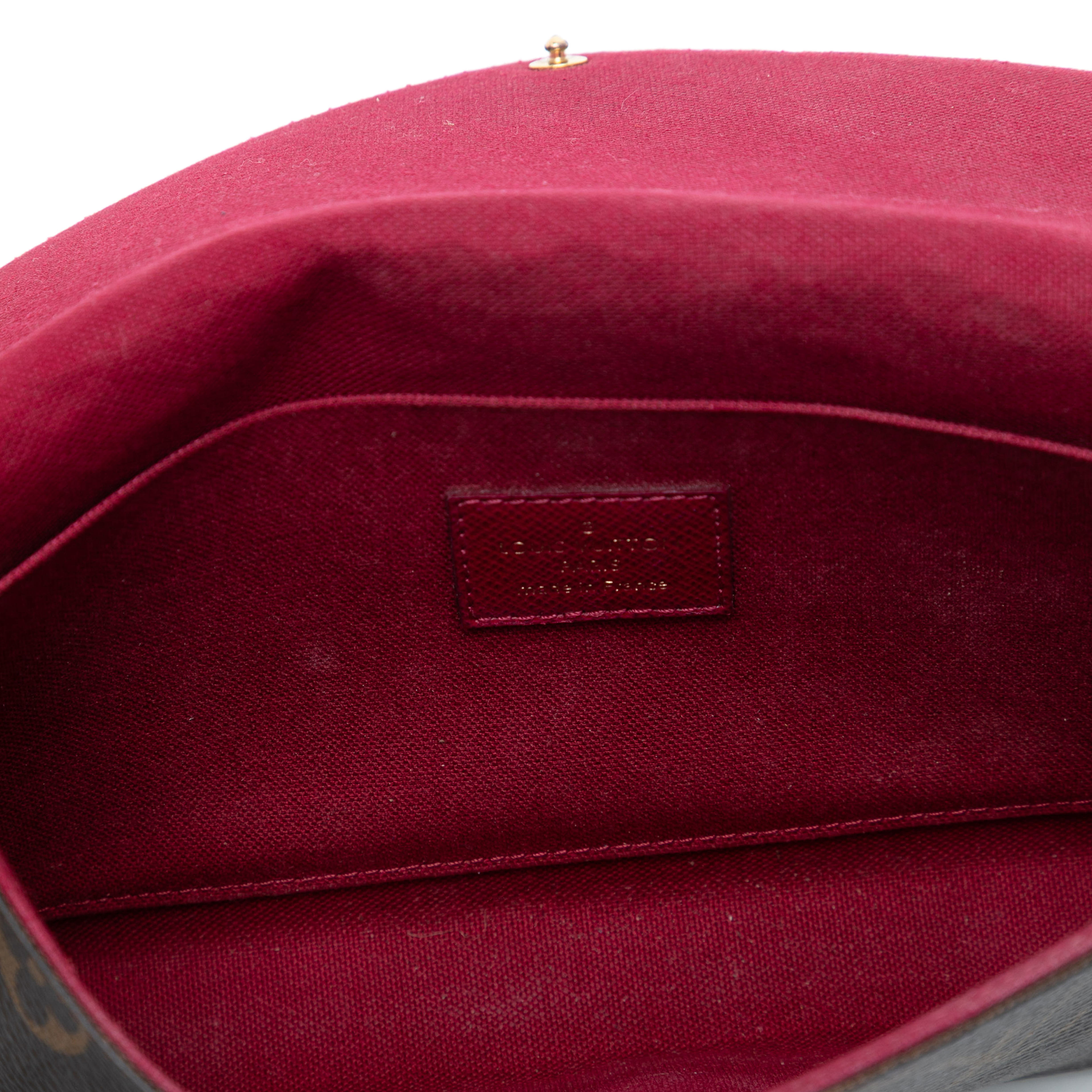 Louis Vuitton Monogram Pochette Felicie, från Luxclusif, i färgen brown. Klicka för att öppna bilden i stort format