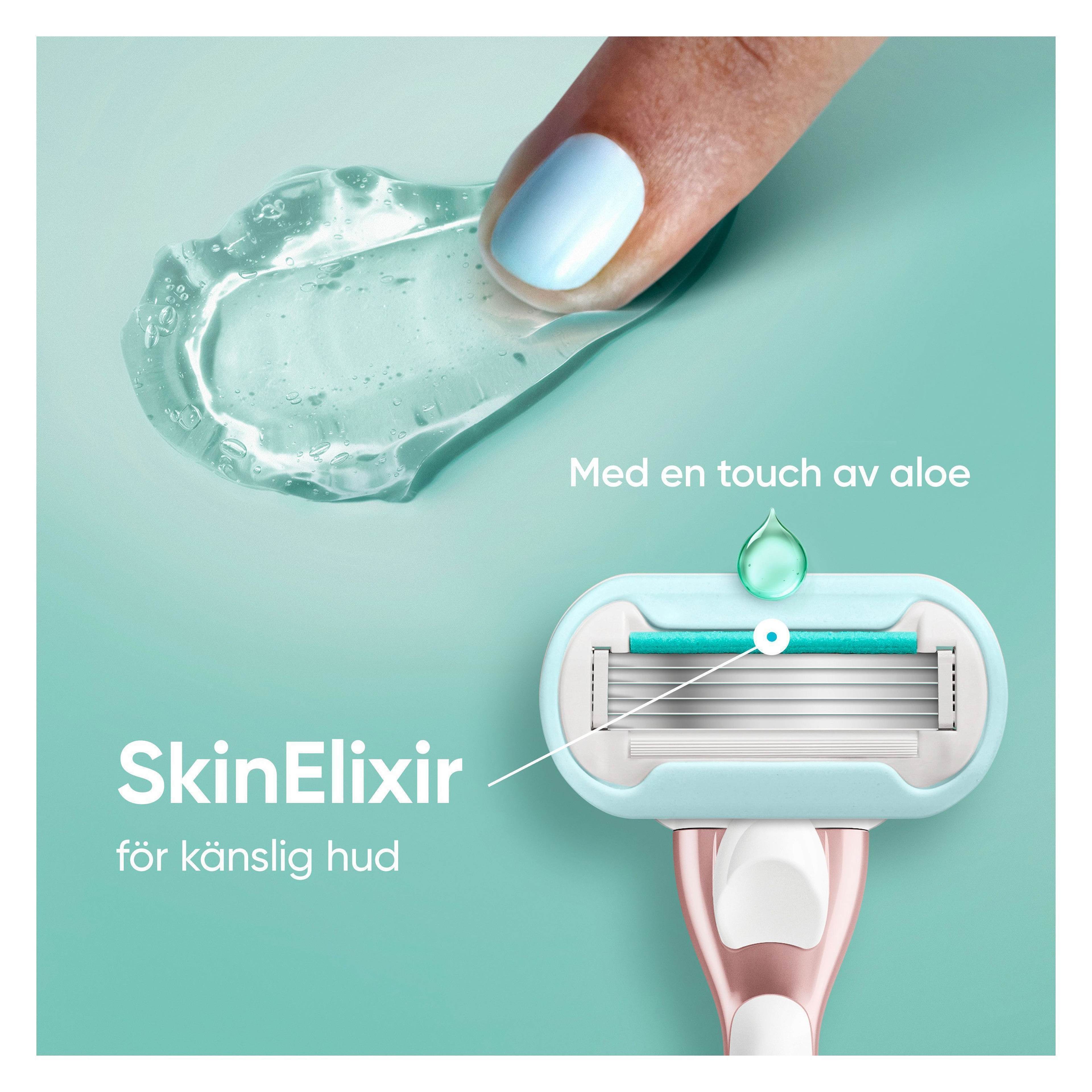 Gillette Venus Pro Smooth Sensitive Rakhyvel, 3 rakblad, duschhållare