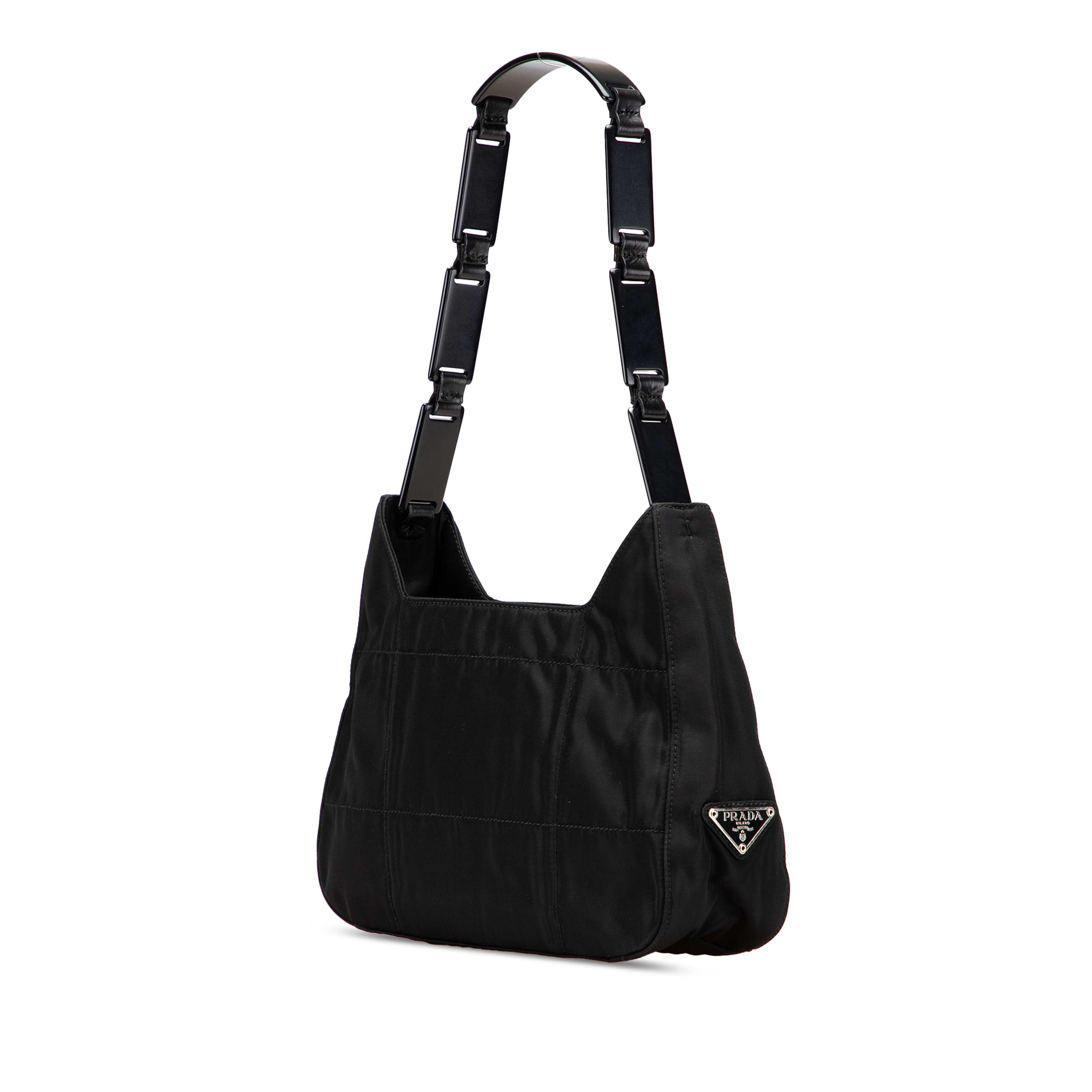 Prada Tessuto Chain Shoulder Bag, från Luxclusif, i färgen black.