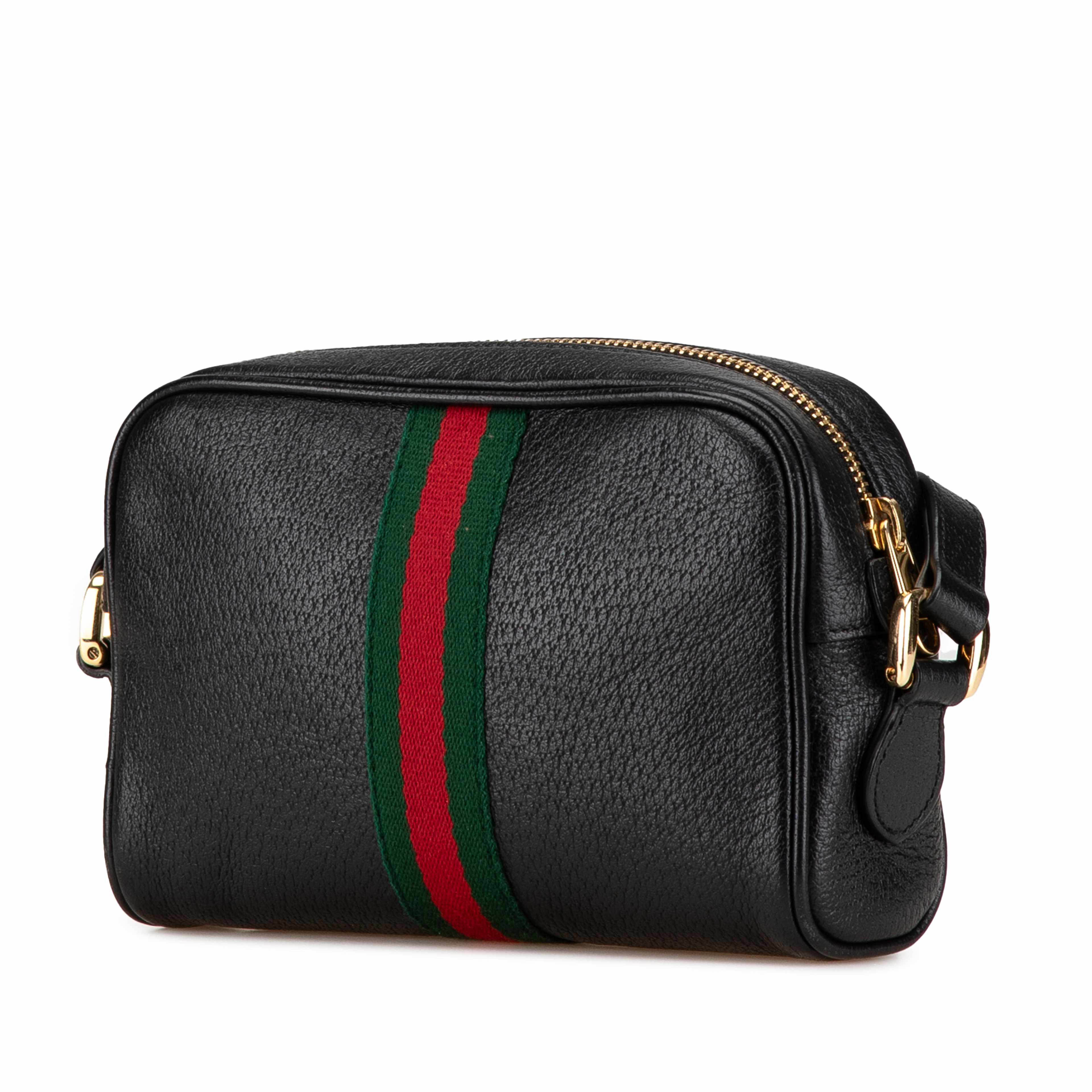 Gucci Mini Leather Ophidia Crossbody, från Luxclusif, i färgen black. Klicka för att öppna bilden i stort format
