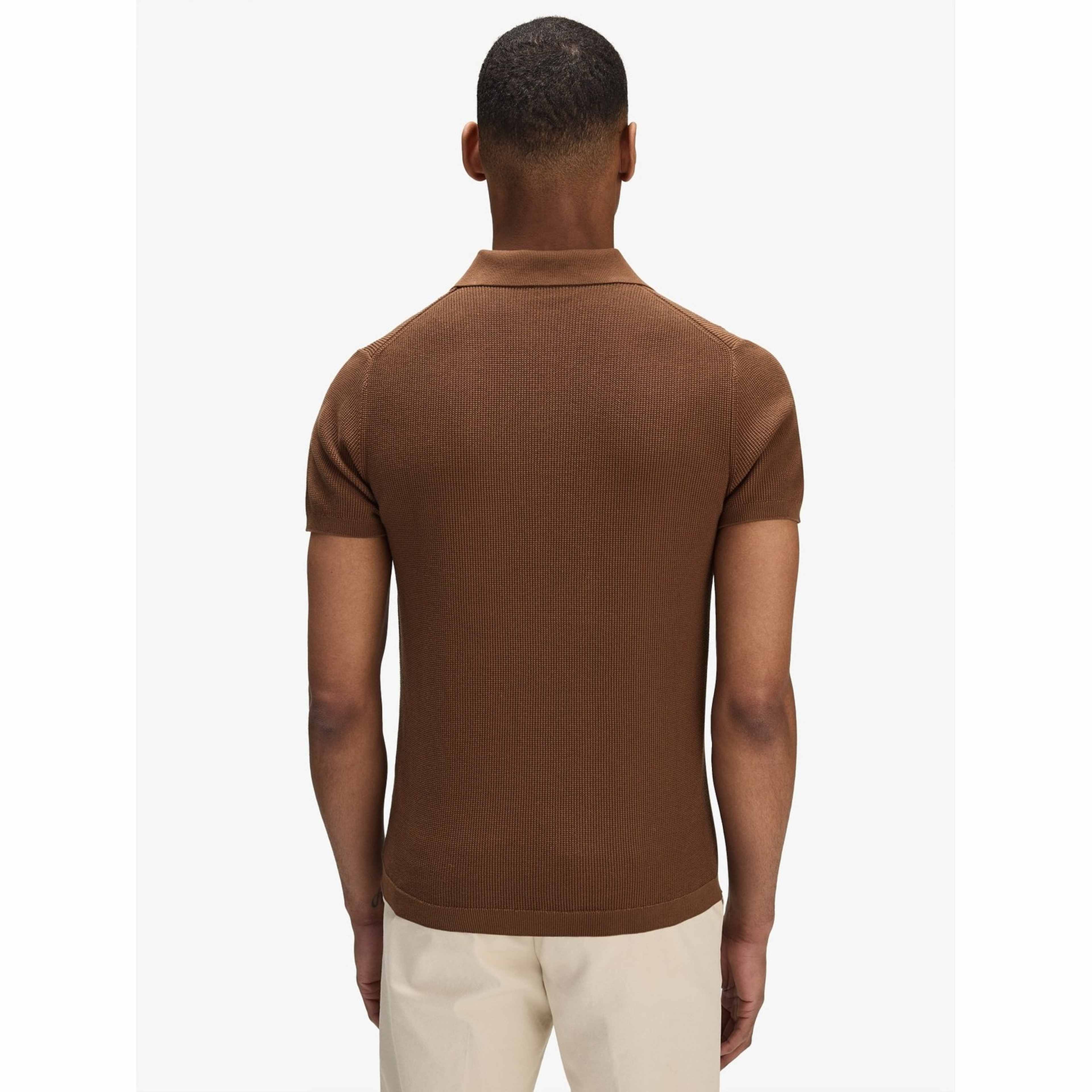 Cotton Texture Knitted Ss Polo Sweater (pascal)