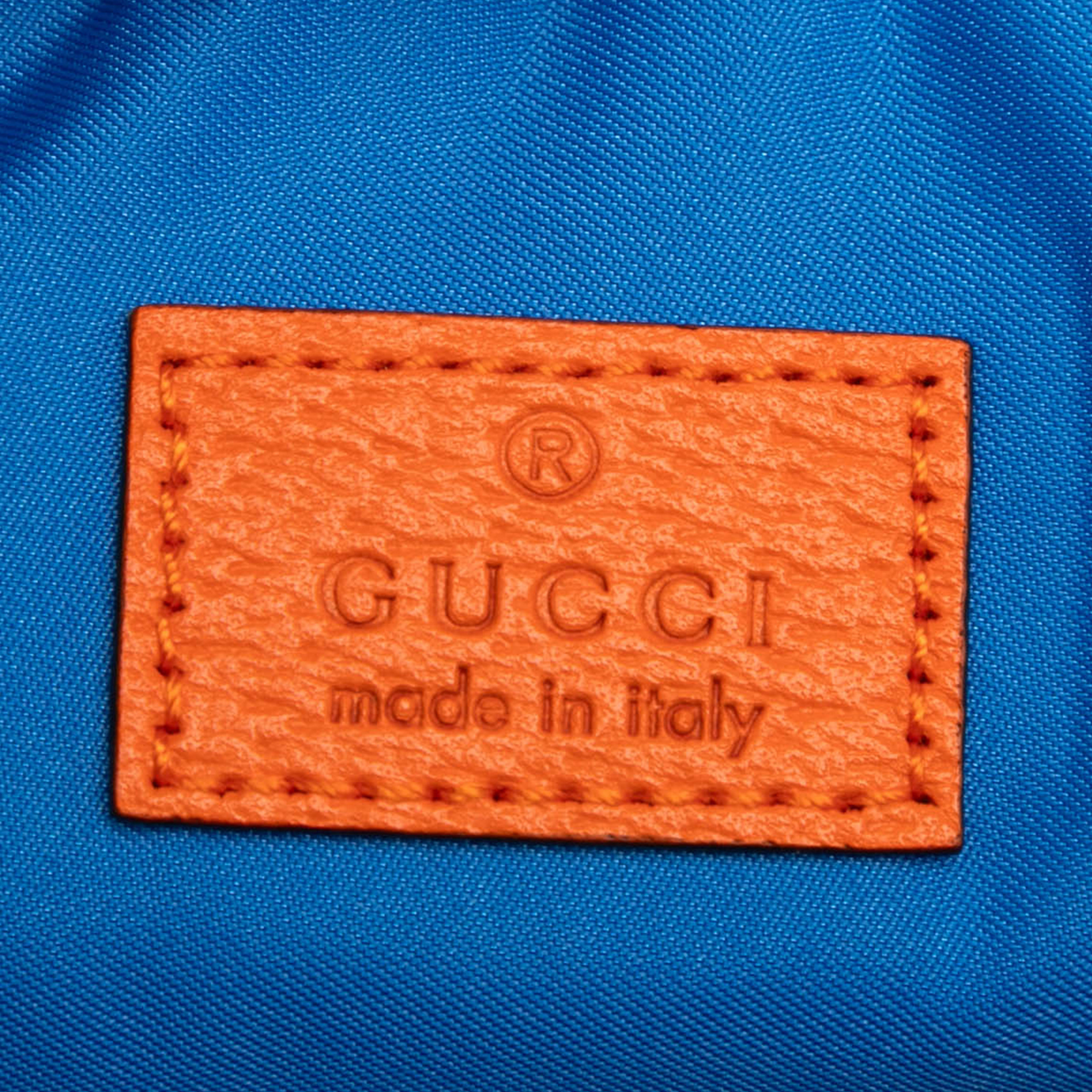 Gucci Gg Nylon And Rubber Belt Bag, från Luxclusif, i färgen blue. Klicka för att öppna bilden i stort format