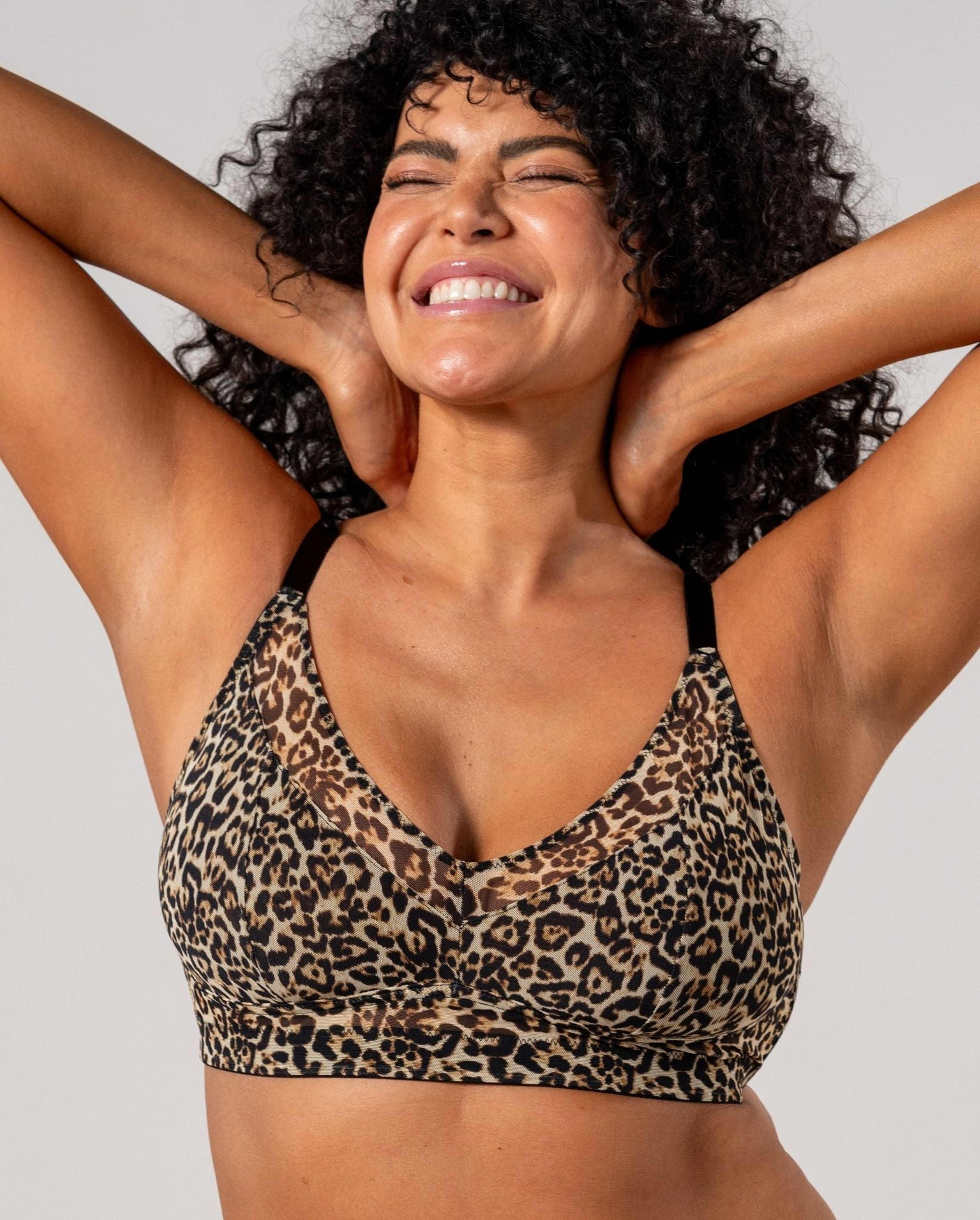 Mesh Support Bra, från Understatement, i färgen leopard. Klicka för att öppna bilden i stort format