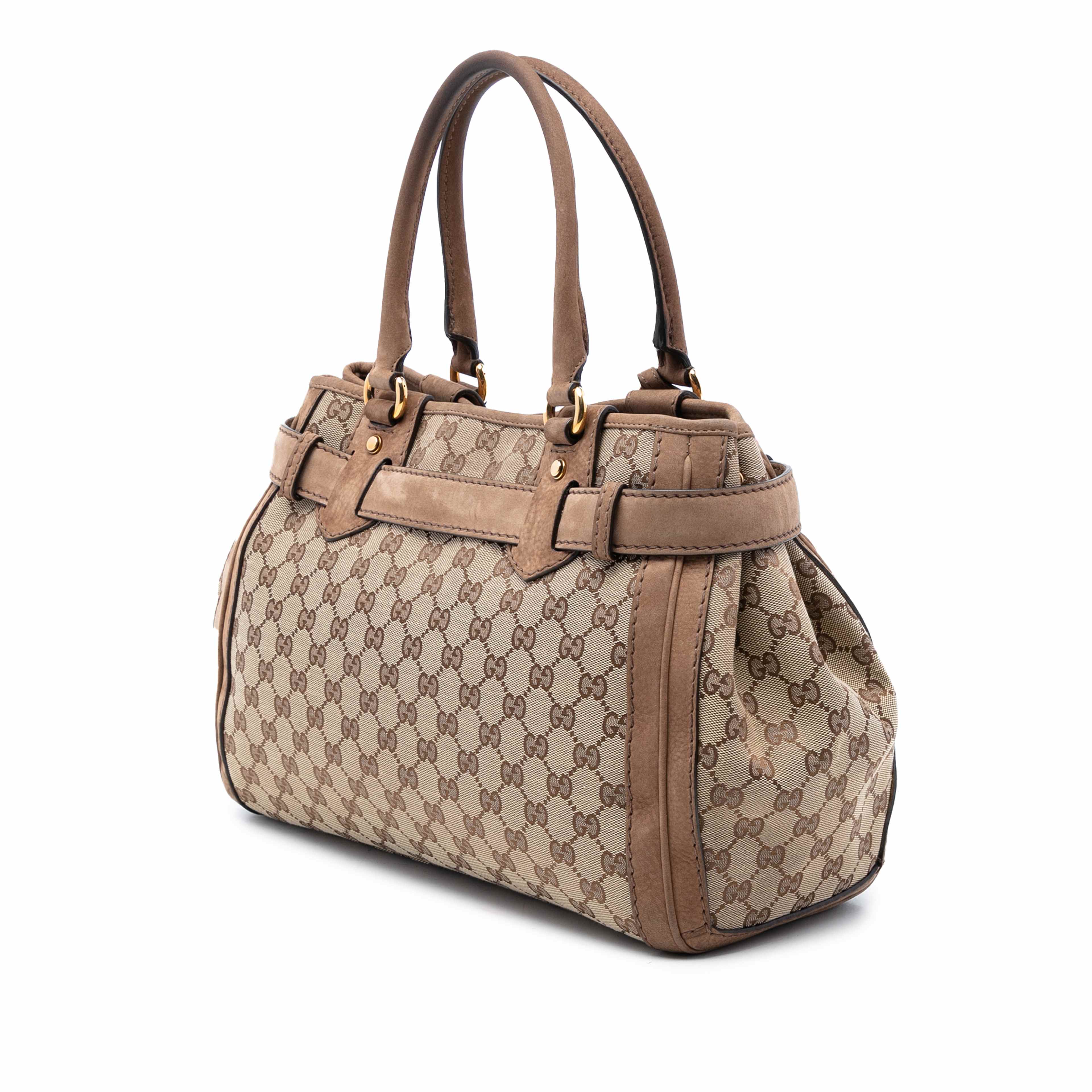 Gucci Gg Canvas Running Tote, från Luxclusif, i färgen beige. Klicka för att öppna bilden i stort format