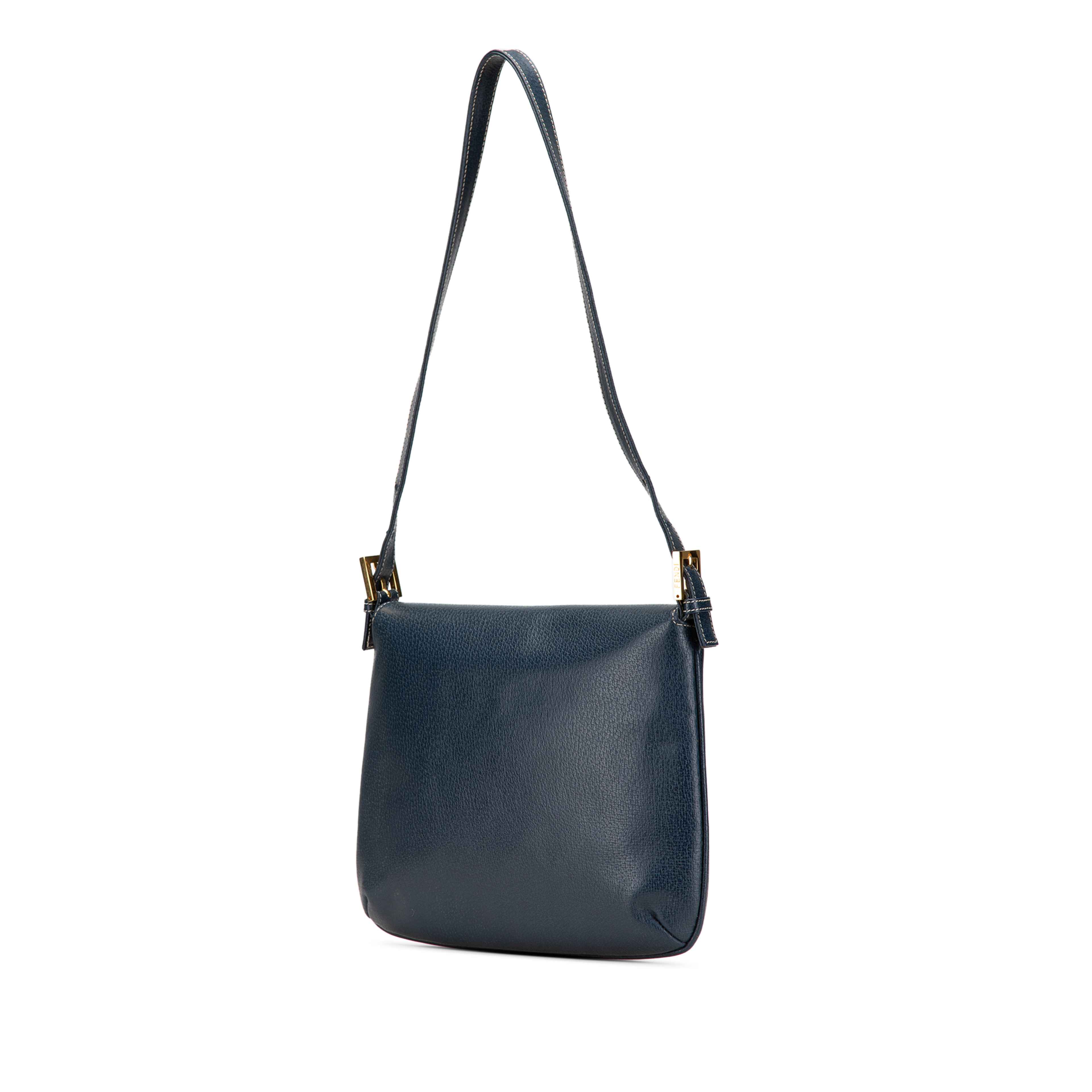 Fendi Calfskin Ff Marble Flap Shoulder Bag