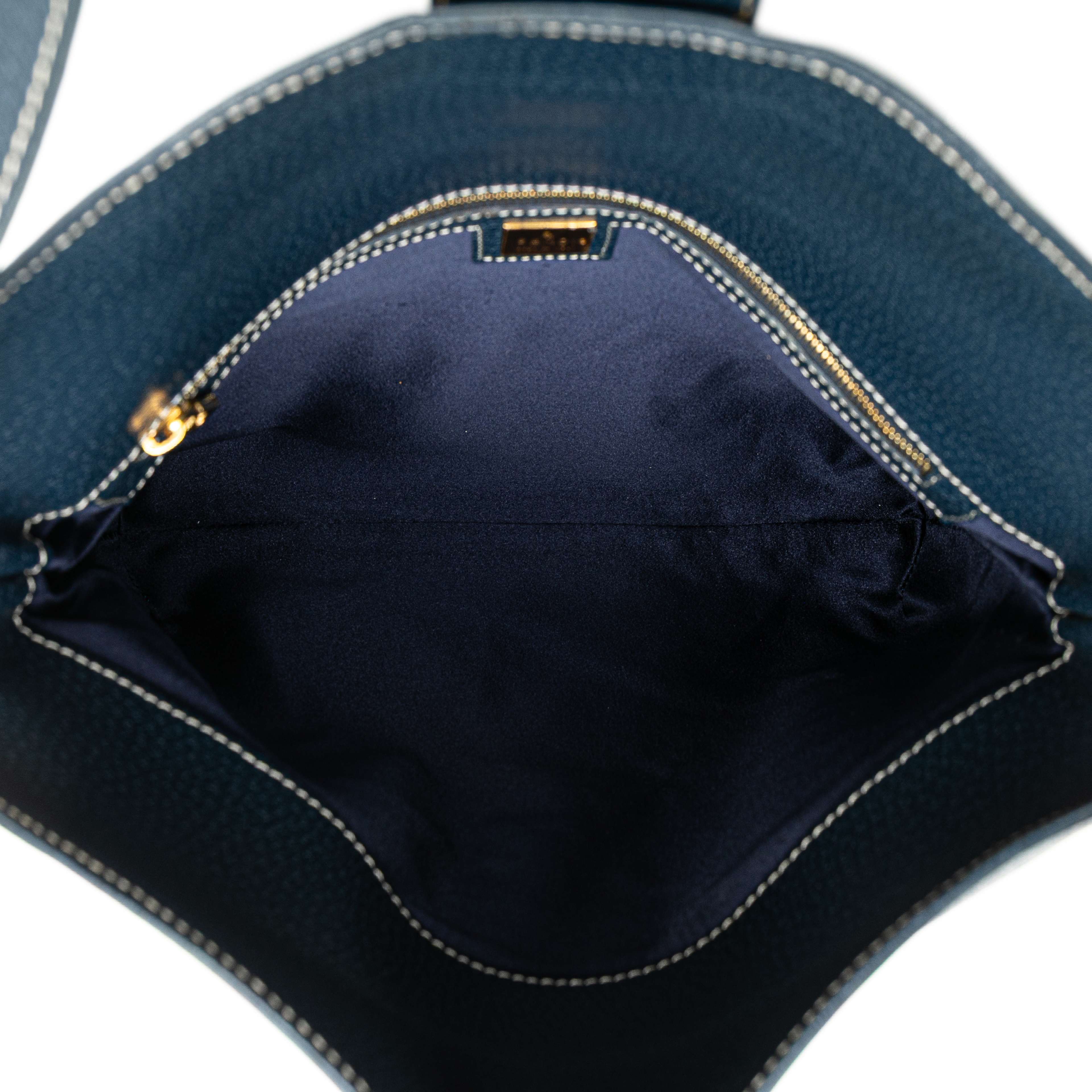 Fendi Calfskin Ff Marble Flap Shoulder Bag
