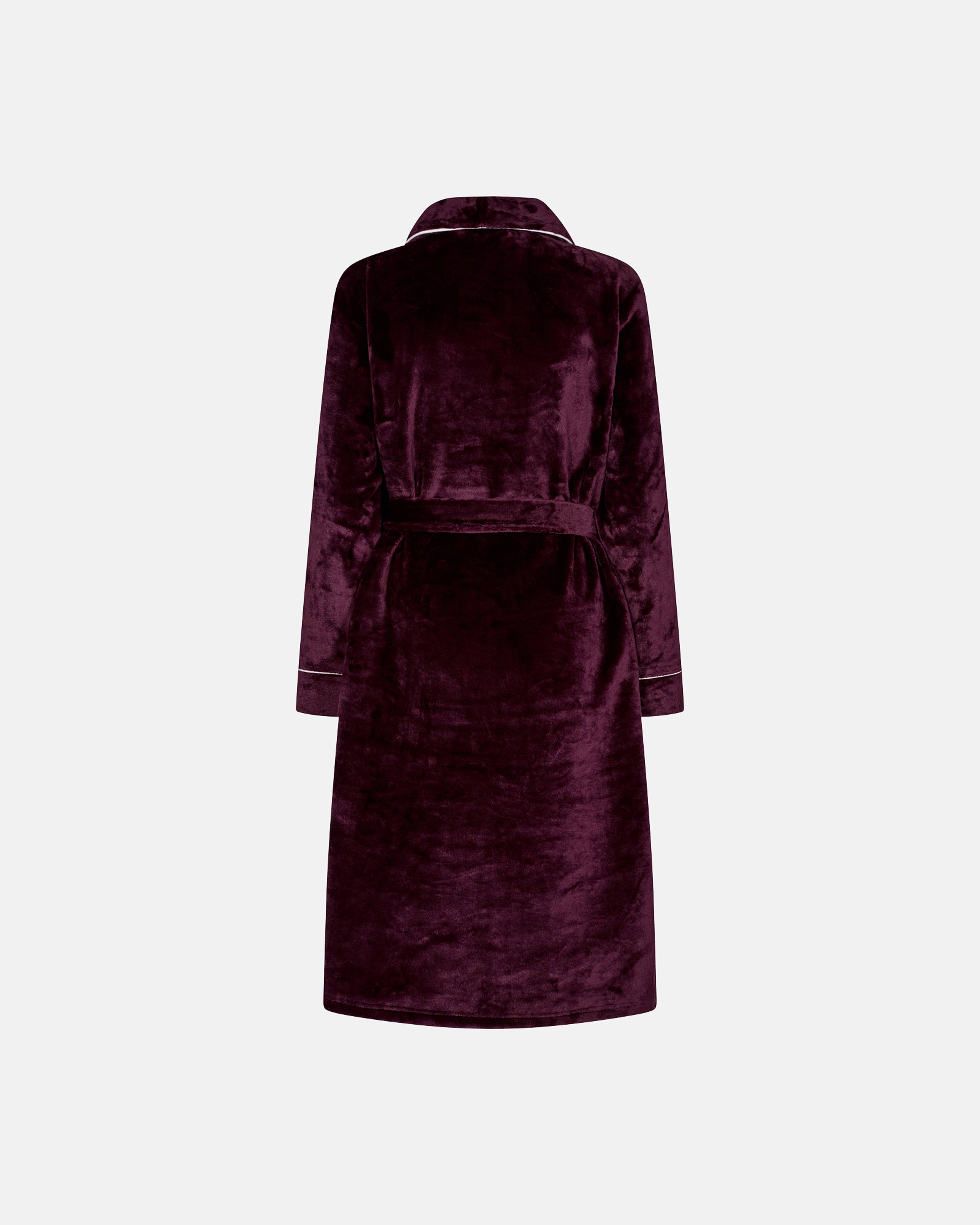 Lång Morgonrock | 100% Polyester | Blå