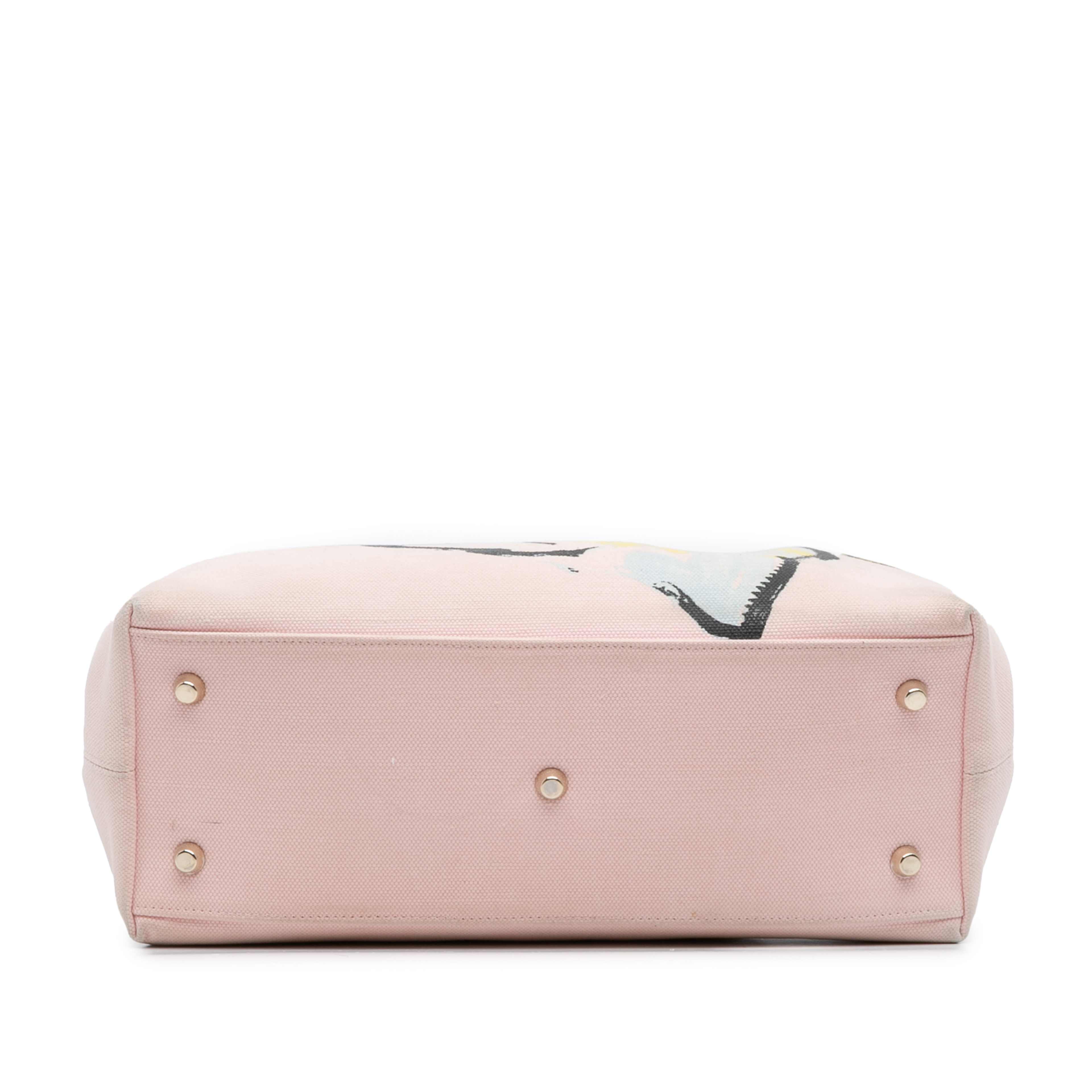 Dior Limited Edition Medium Canvas Floral Printed Diorissimo Satchel, från Luxclusif, i färgen light pink. Klicka för att öppna bilden i stort format