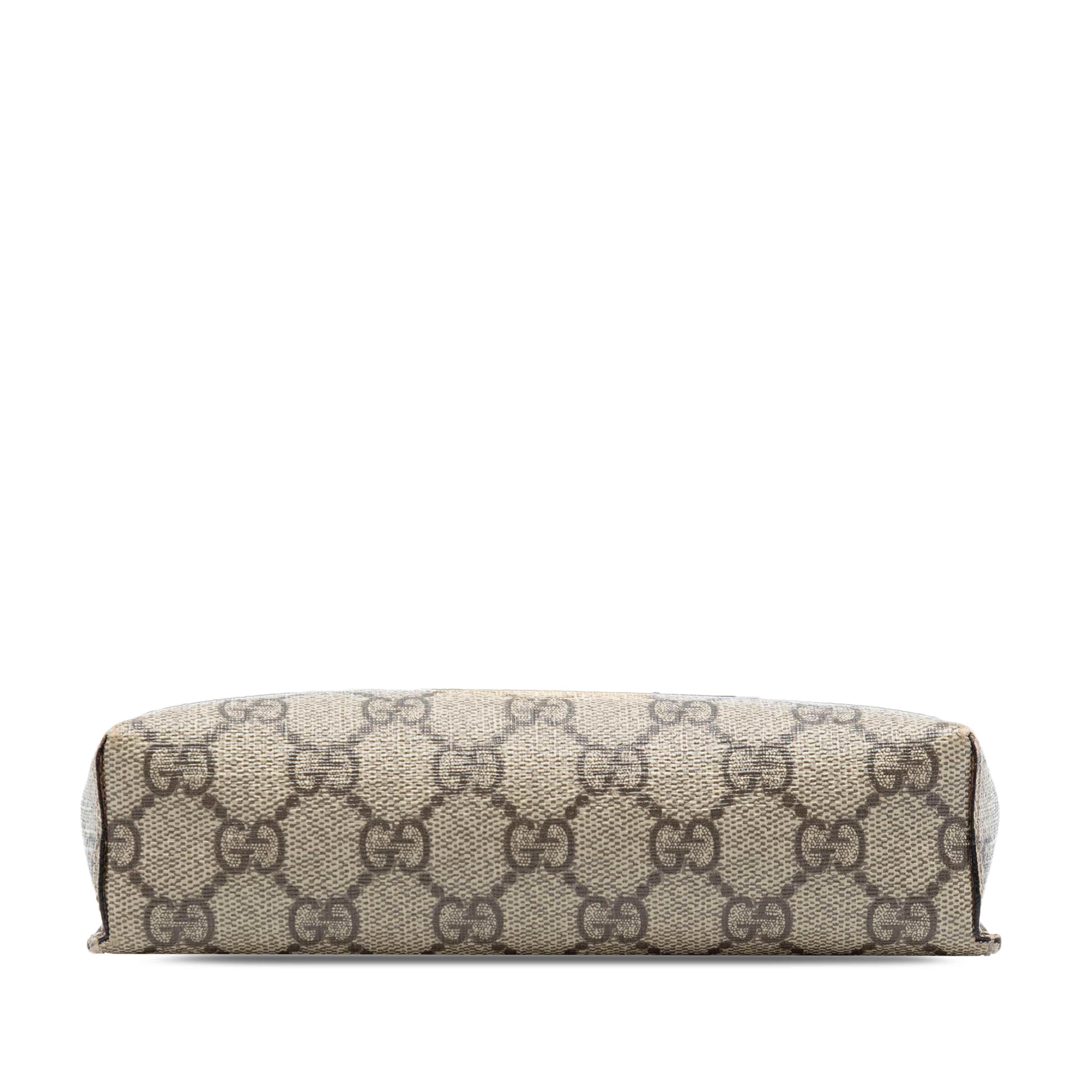 Gucci Mini Gg Supreme Padlock Satchel, från Luxclusif, i färgen beige. Klicka för att öppna bilden i stort format