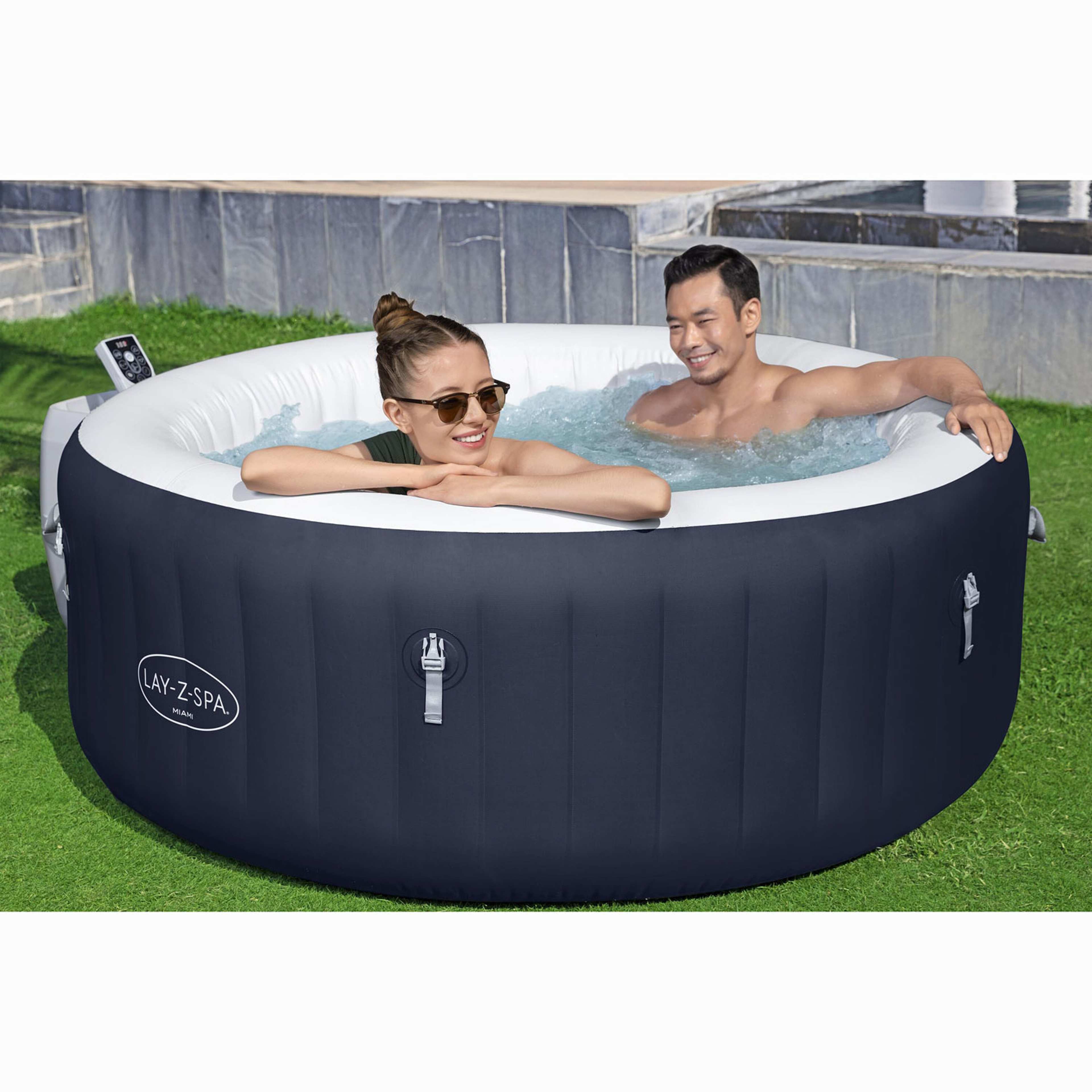 Lay-z-spa® Miami Energysense Airjet 4 Mörkblå 1.80m X 66cm