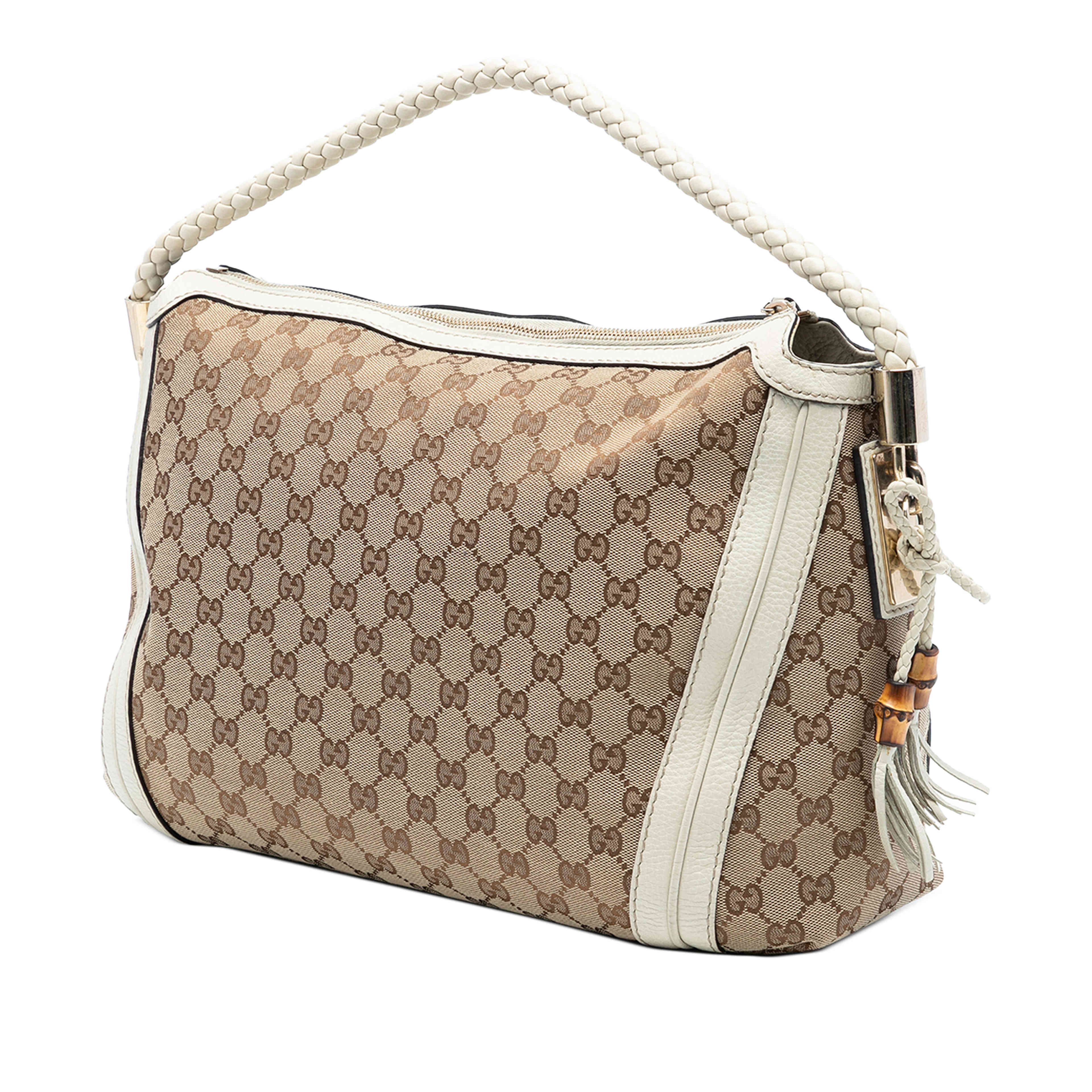 Gucci Medium Gg Canvas Bella Shoulder Bag, från Luxclusif, i färgen beige. Klicka för att öppna bilden i stort format