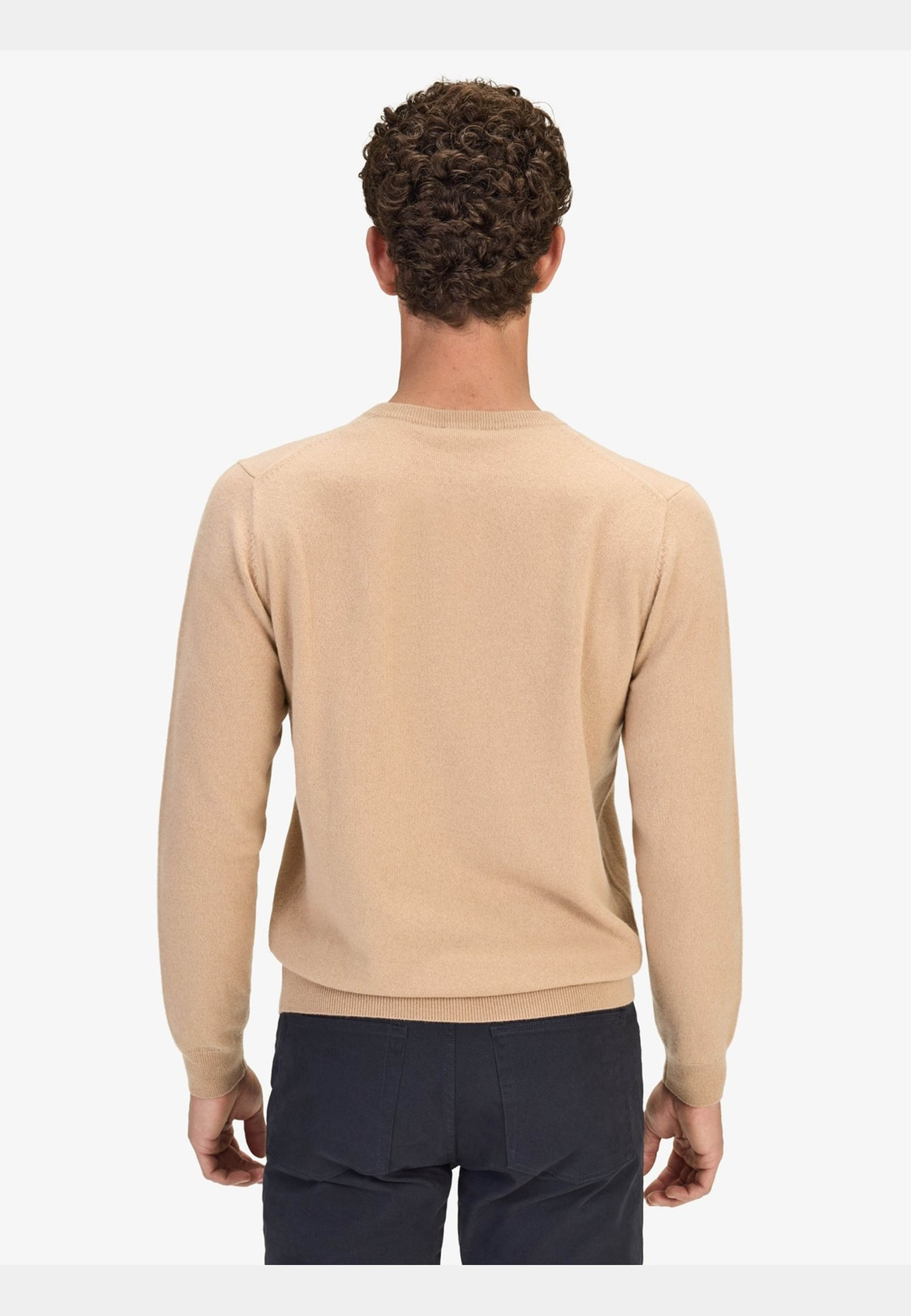 Pure Cashmere Crew Neck Sweater (franke), från John Henric, i färgen beige. Klicka för att öppna bilden i stort format
