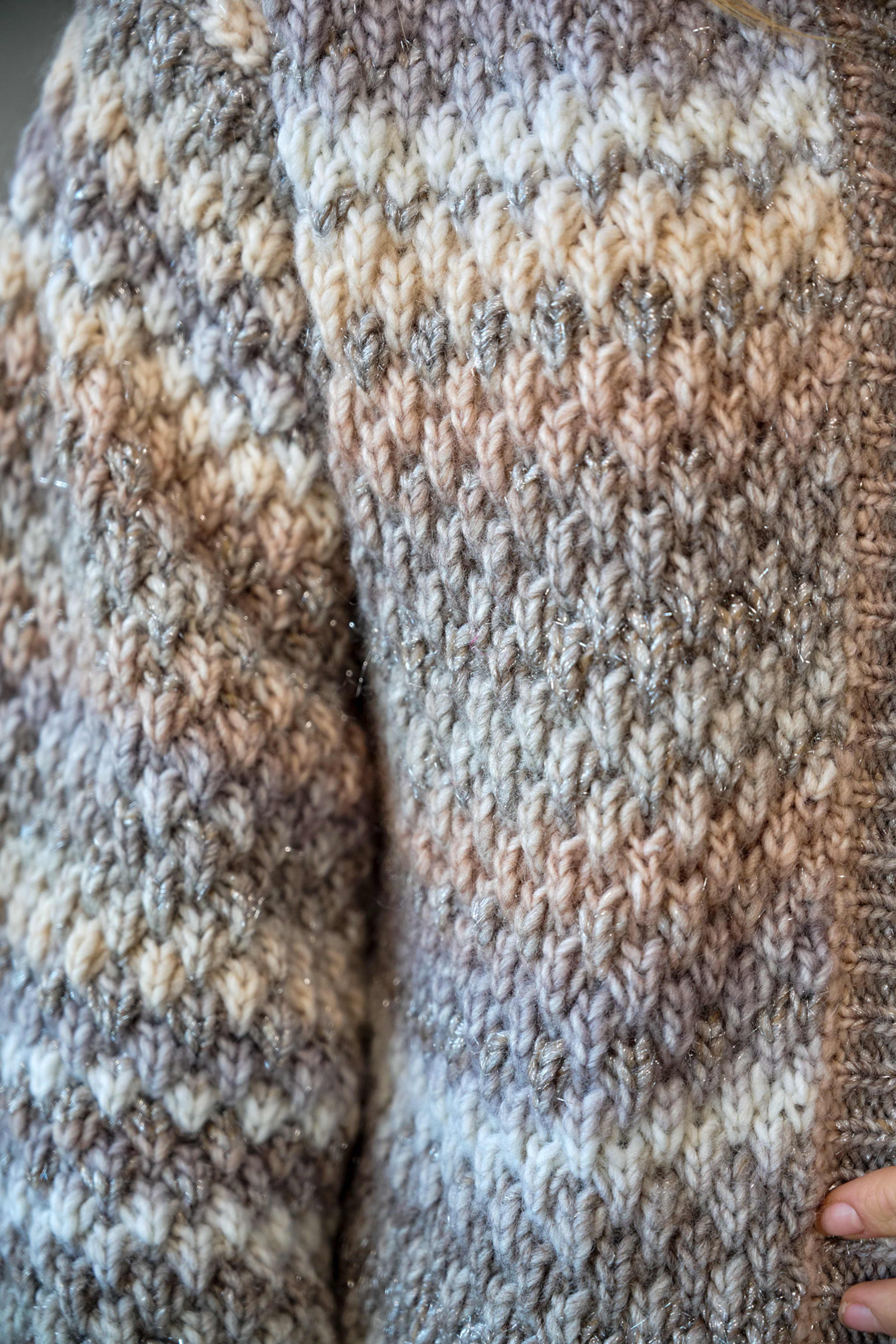 Gio Knit Cardigan - Sand Mix Lurex