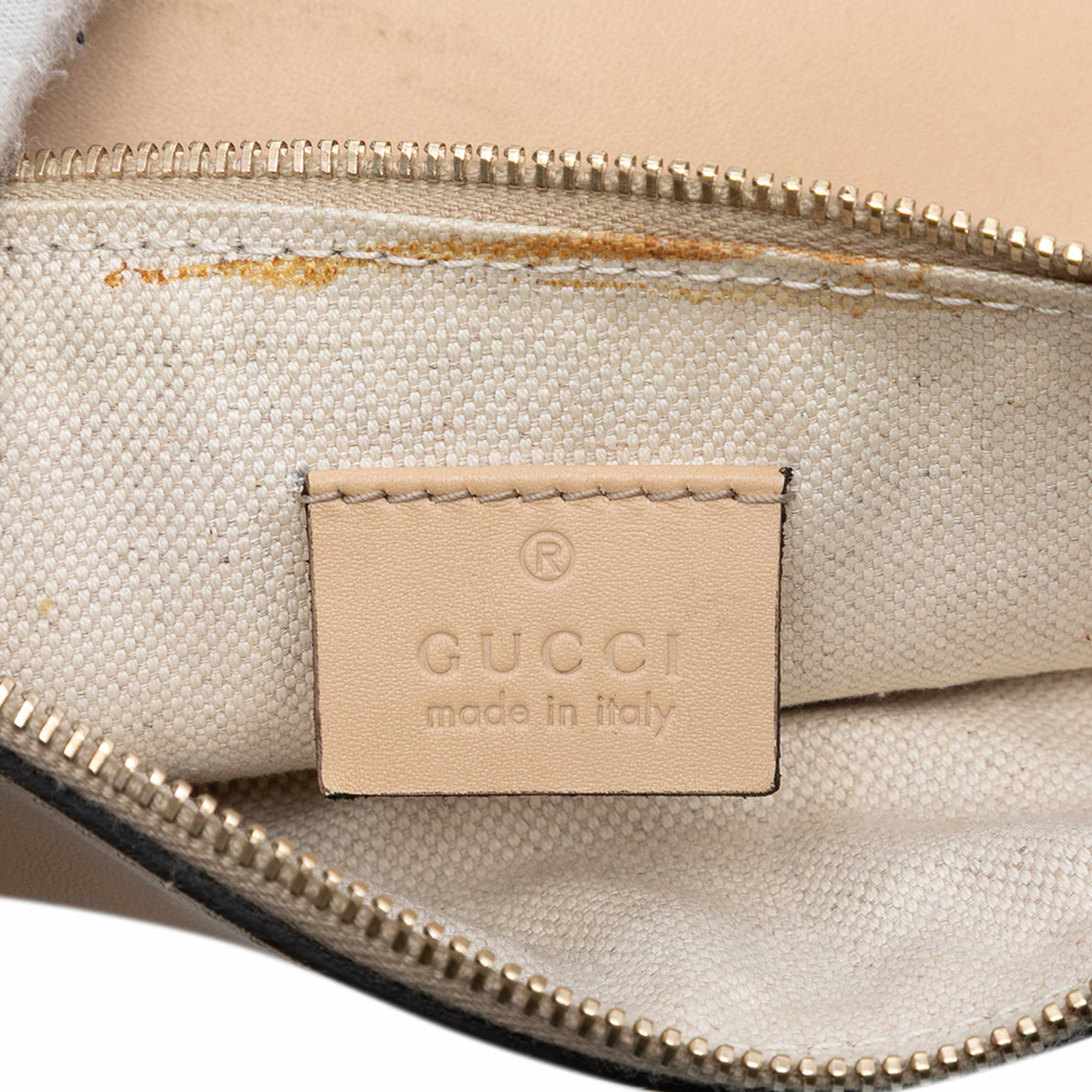 Gucci Medium Diamante Canvas Craft Tote, från Luxclusif, i färgen beige. Klicka för att öppna bilden i stort format