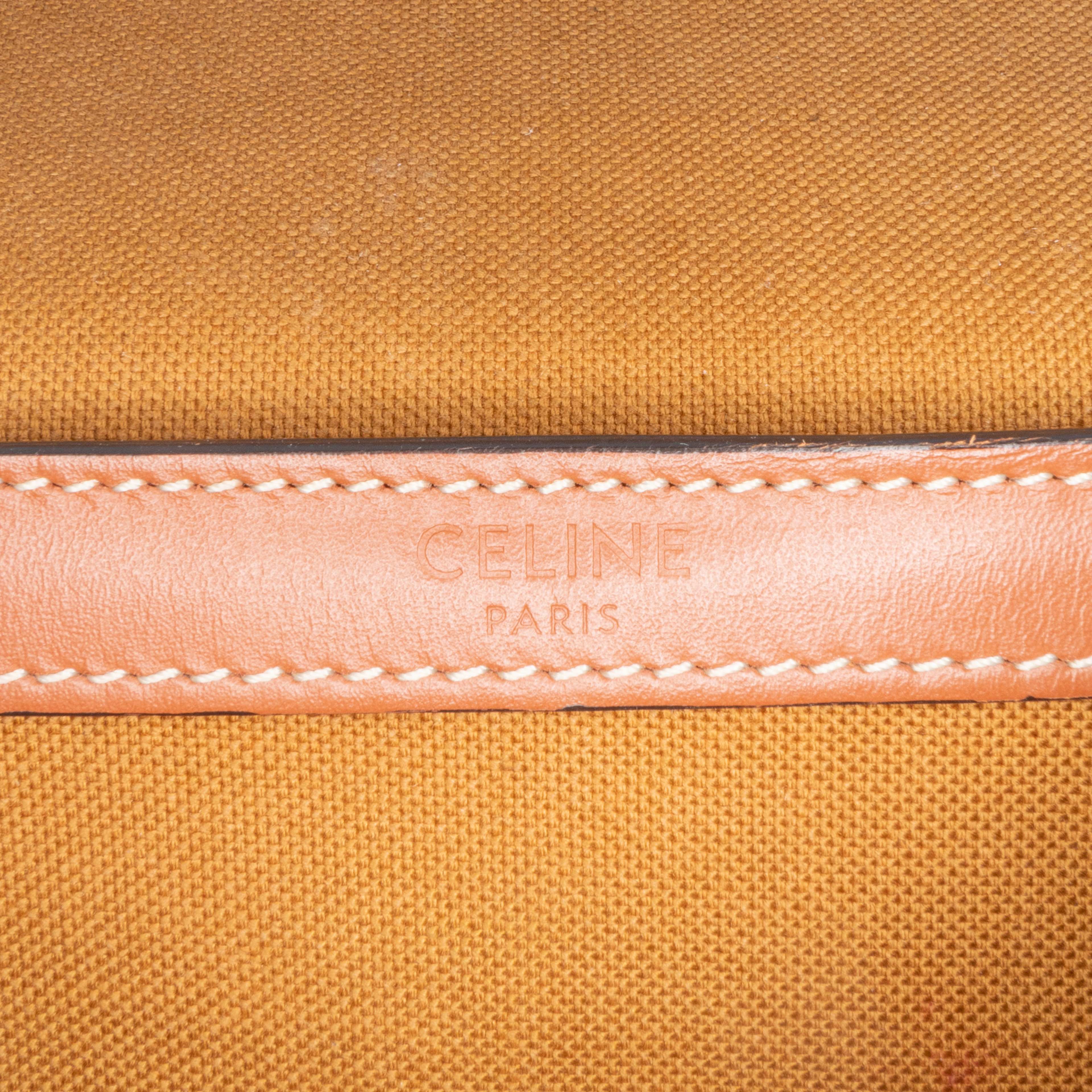 Celine Medium Triomphe Coated Canvas Folco Crossbody