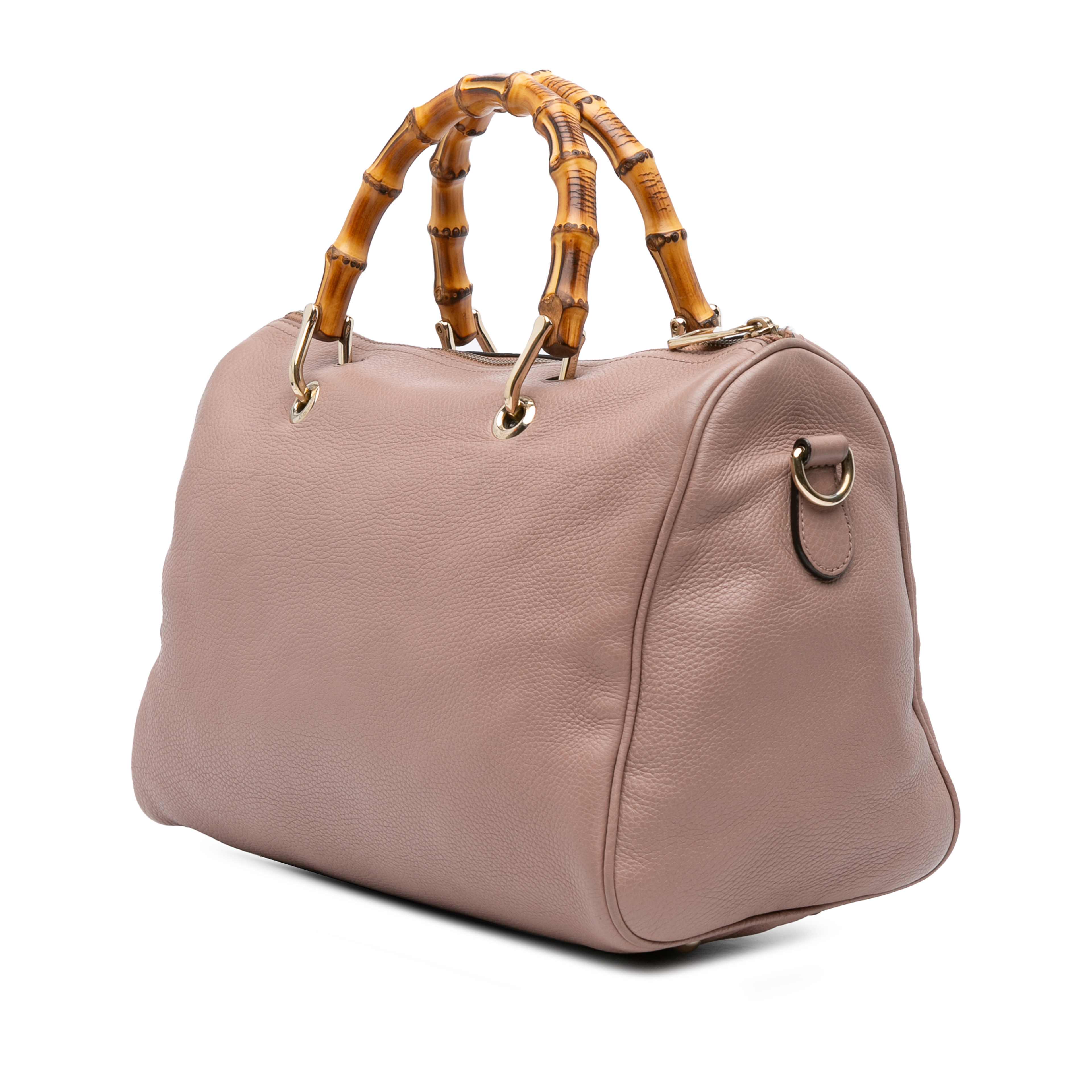 Gucci Calfskin Bamboo Shopper Boston Bag