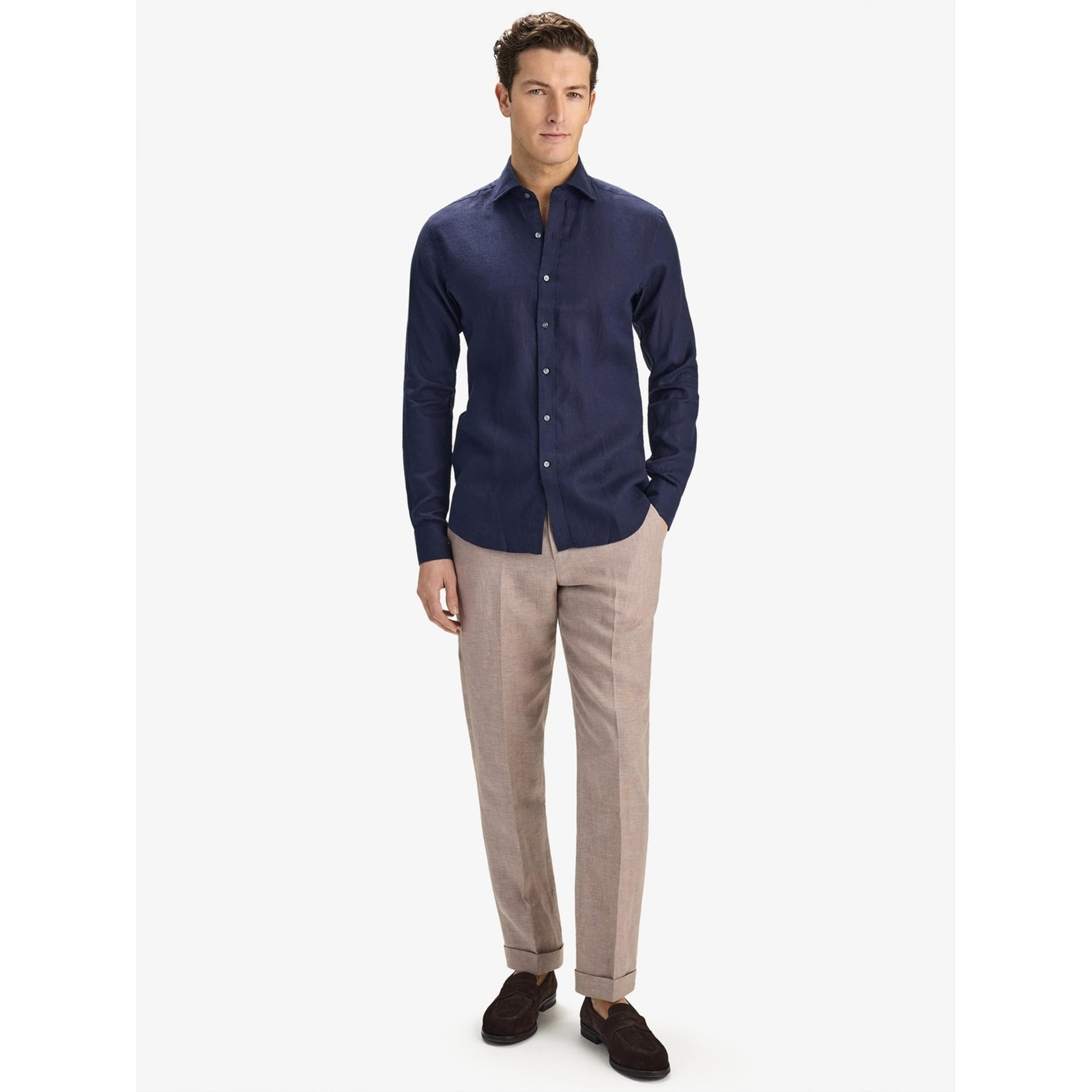 Linen Solid Smart Shirt (aeson)