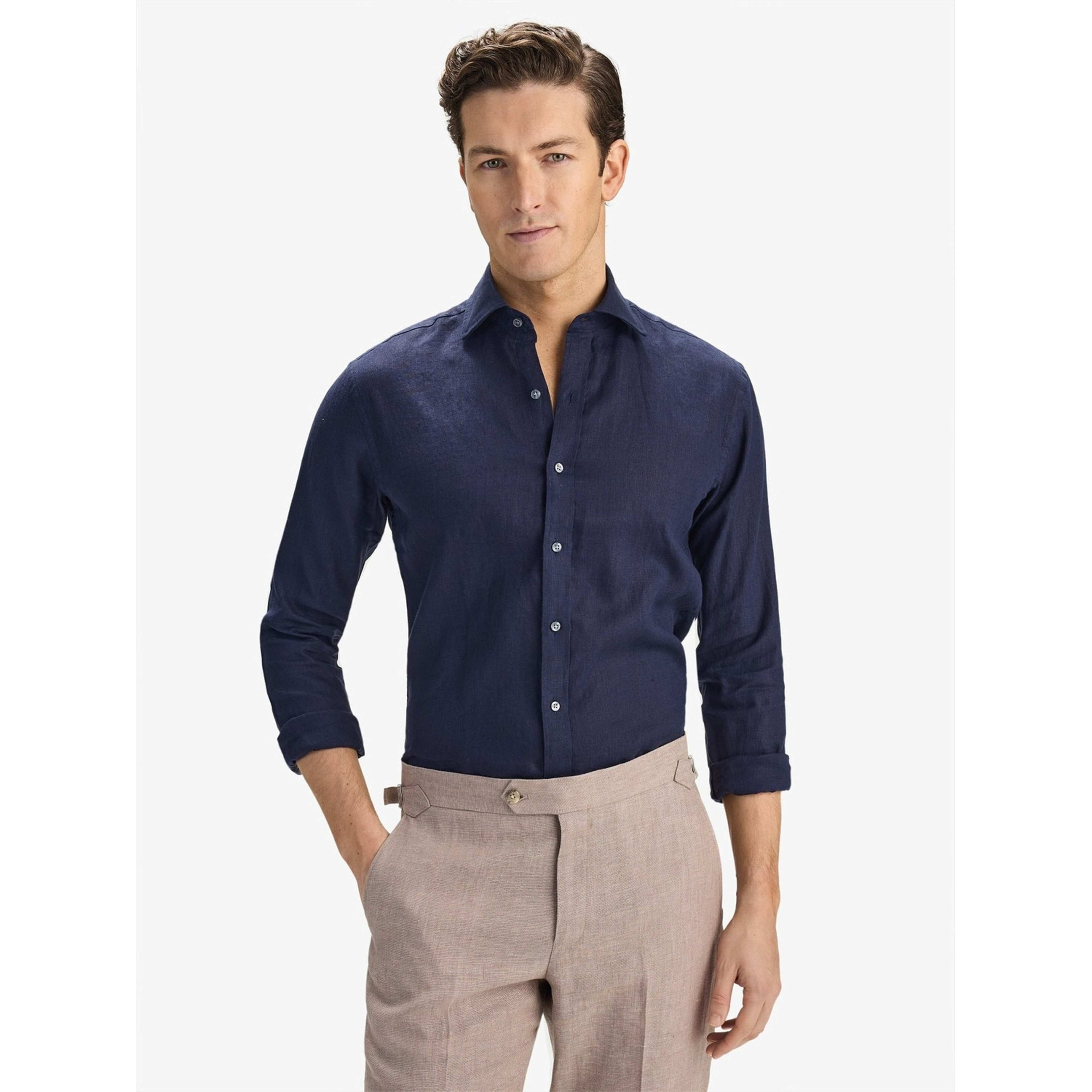 Linen Solid Smart Shirt (aeson)