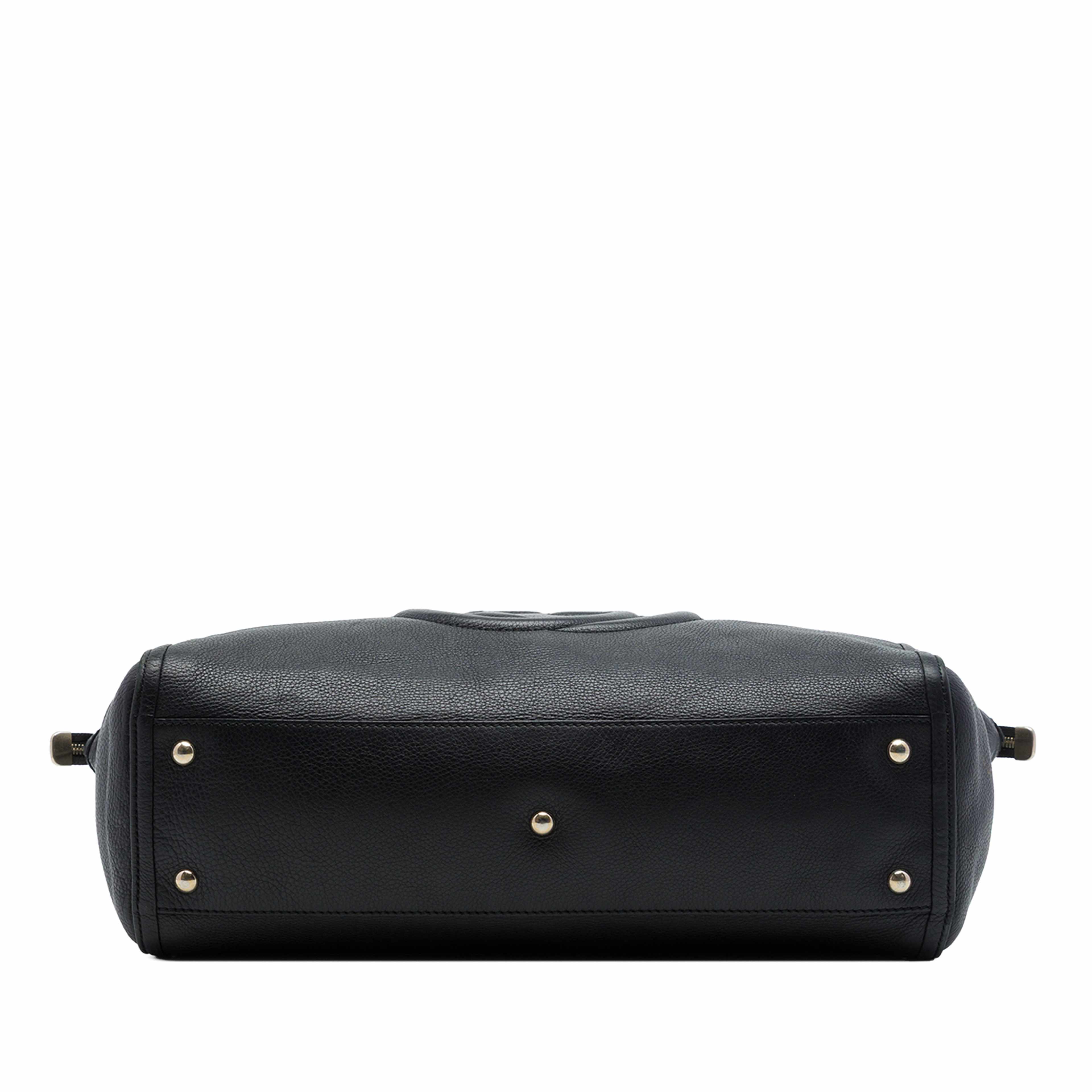 Gucci Large Calfskin Soho Working Tote, från Luxclusif, i färgen svart. Klicka för att öppna bilden i stort format