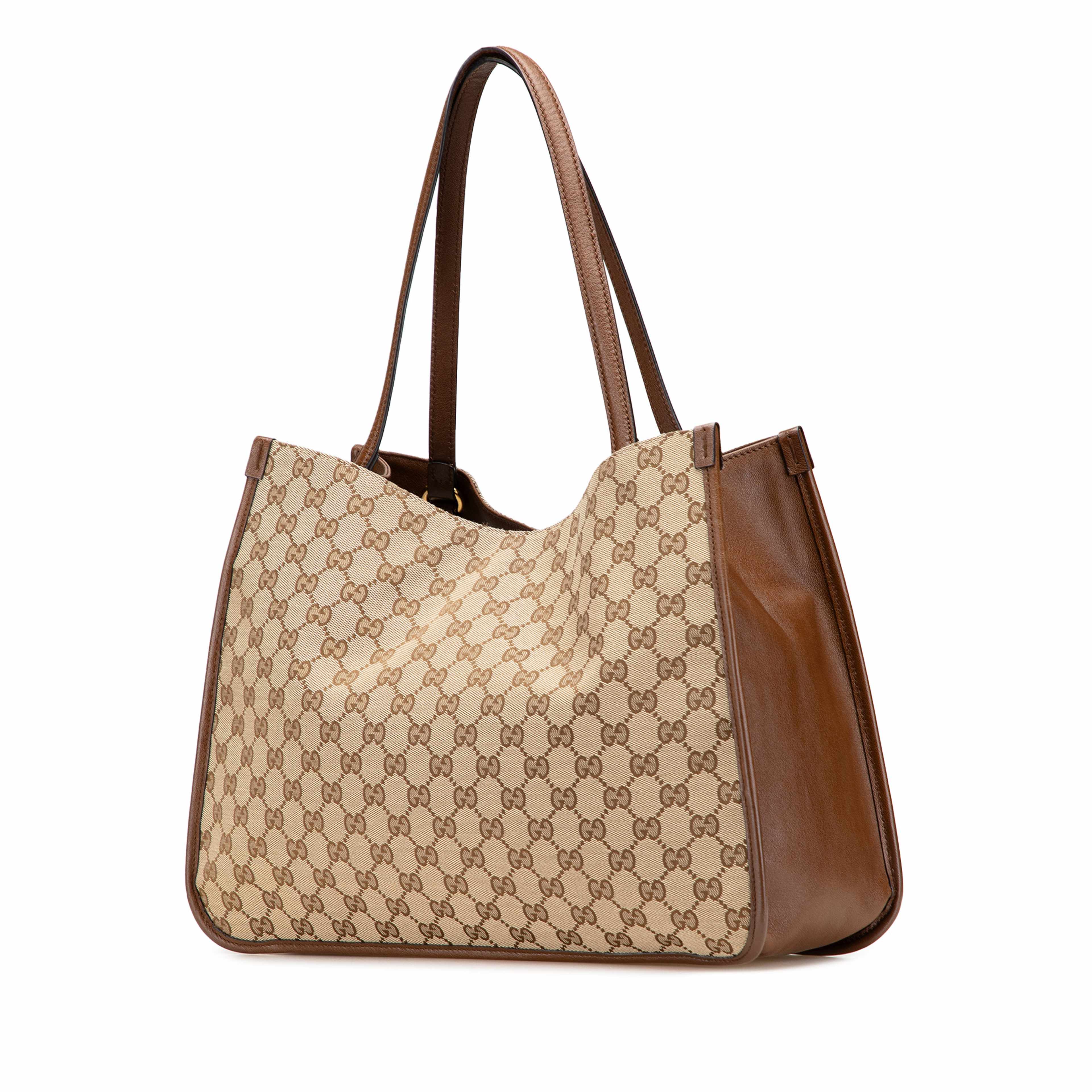 Gucci Medium Gg Canvas Horsebit 1955 Tote