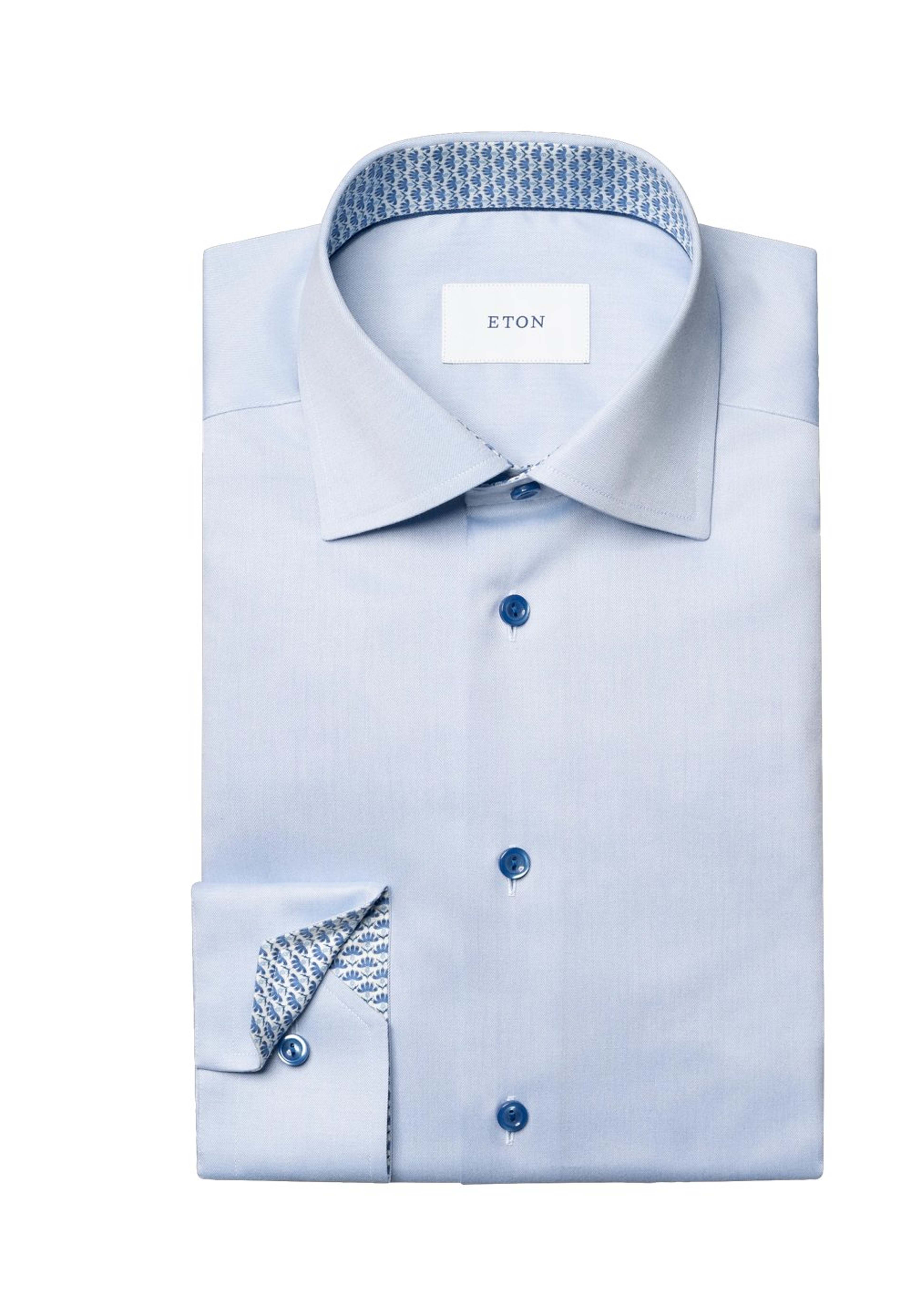 Signature Twill-skjorta Slim Fit, från Eton, i färgen light blue. Klicka för att öppna bilden i stort format