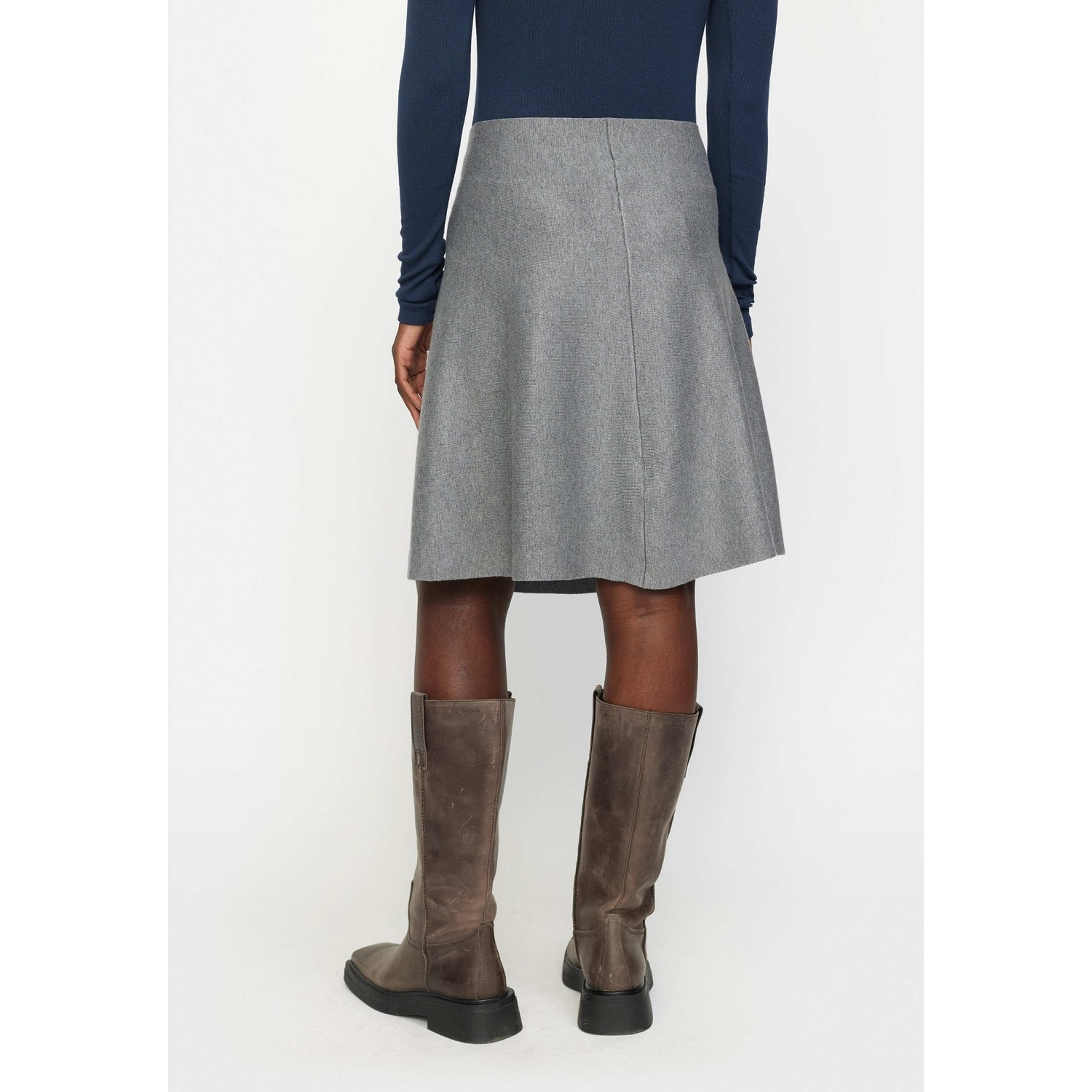 Srhenrietta Short Skirt - Medium Grey Melange