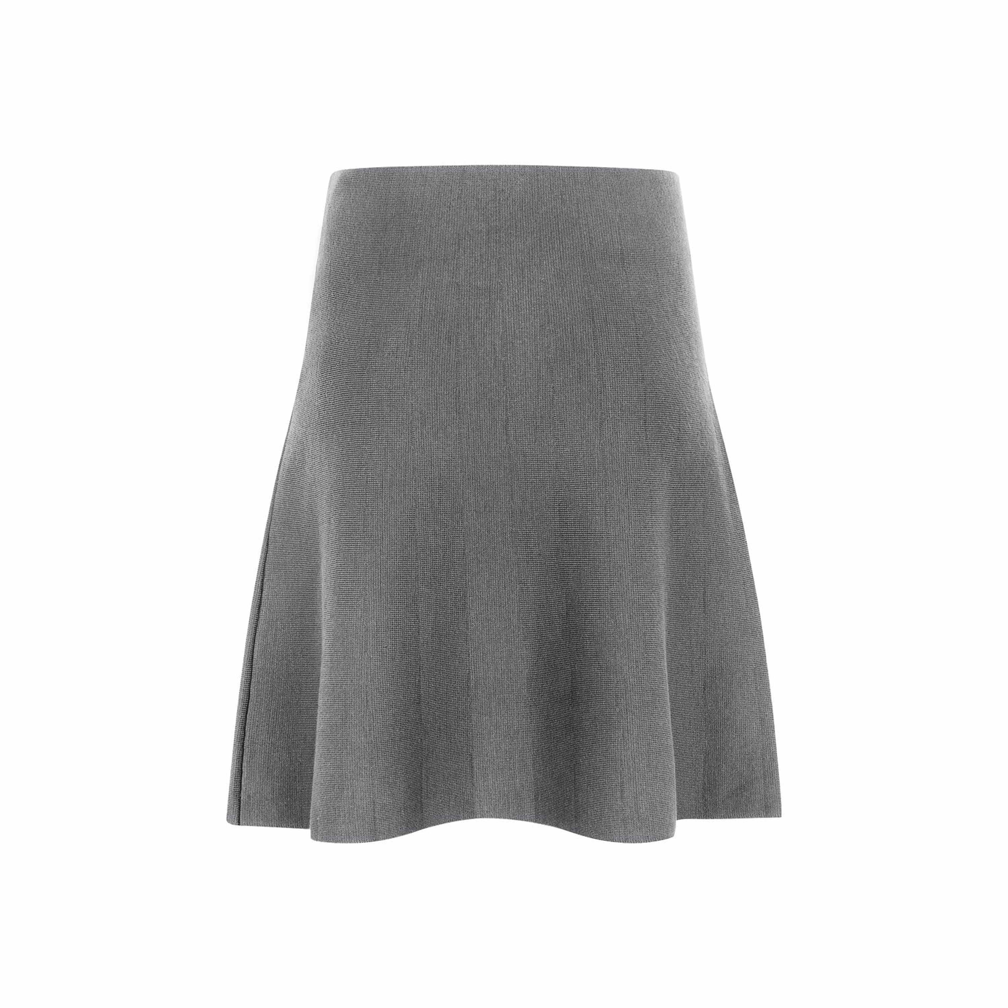 Srhenrietta Short Skirt - Medium Grey Melange