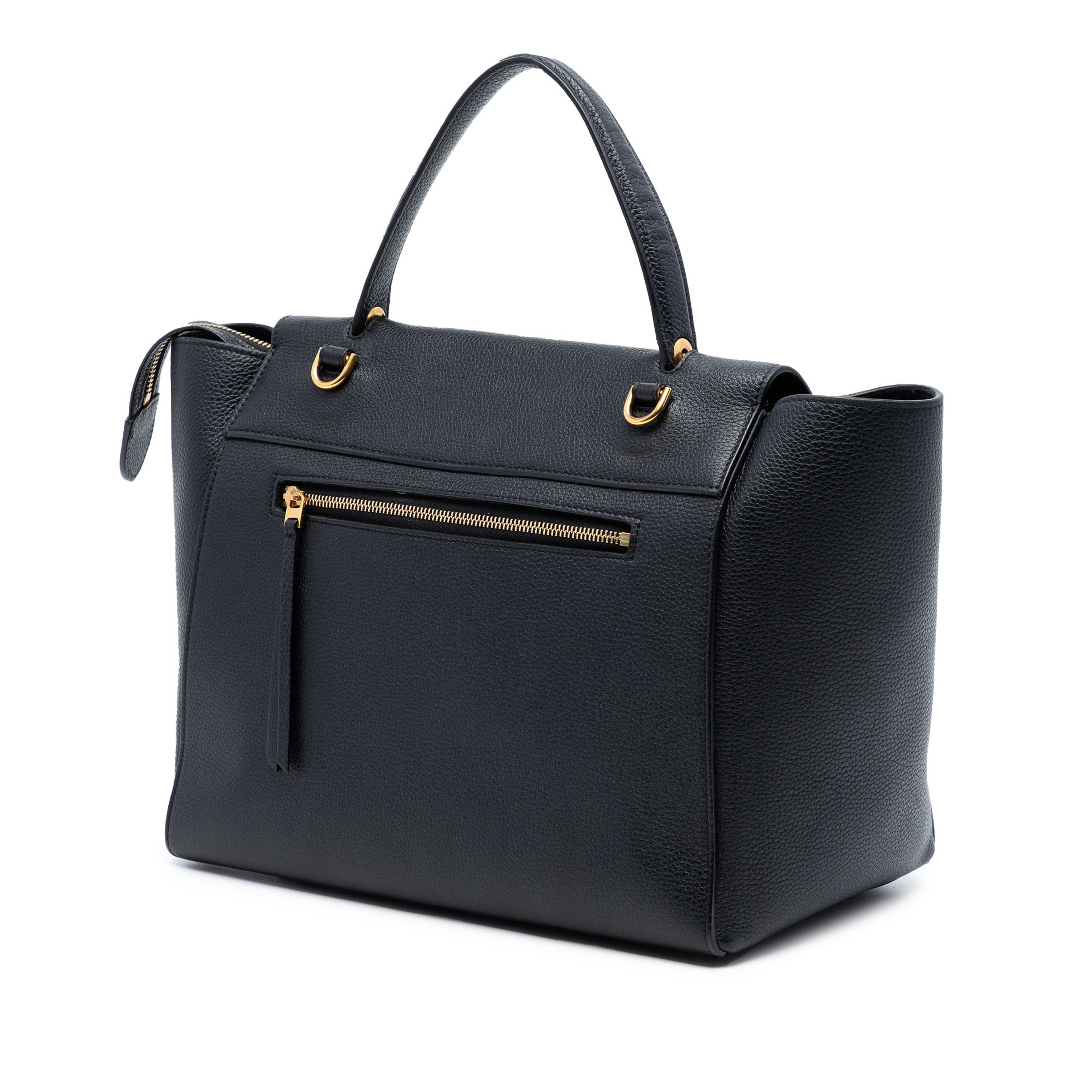 Celine Mini Grained Calfskin Belt Bag, från Luxclusif, i färgen black. Klicka för att öppna bilden i stort format