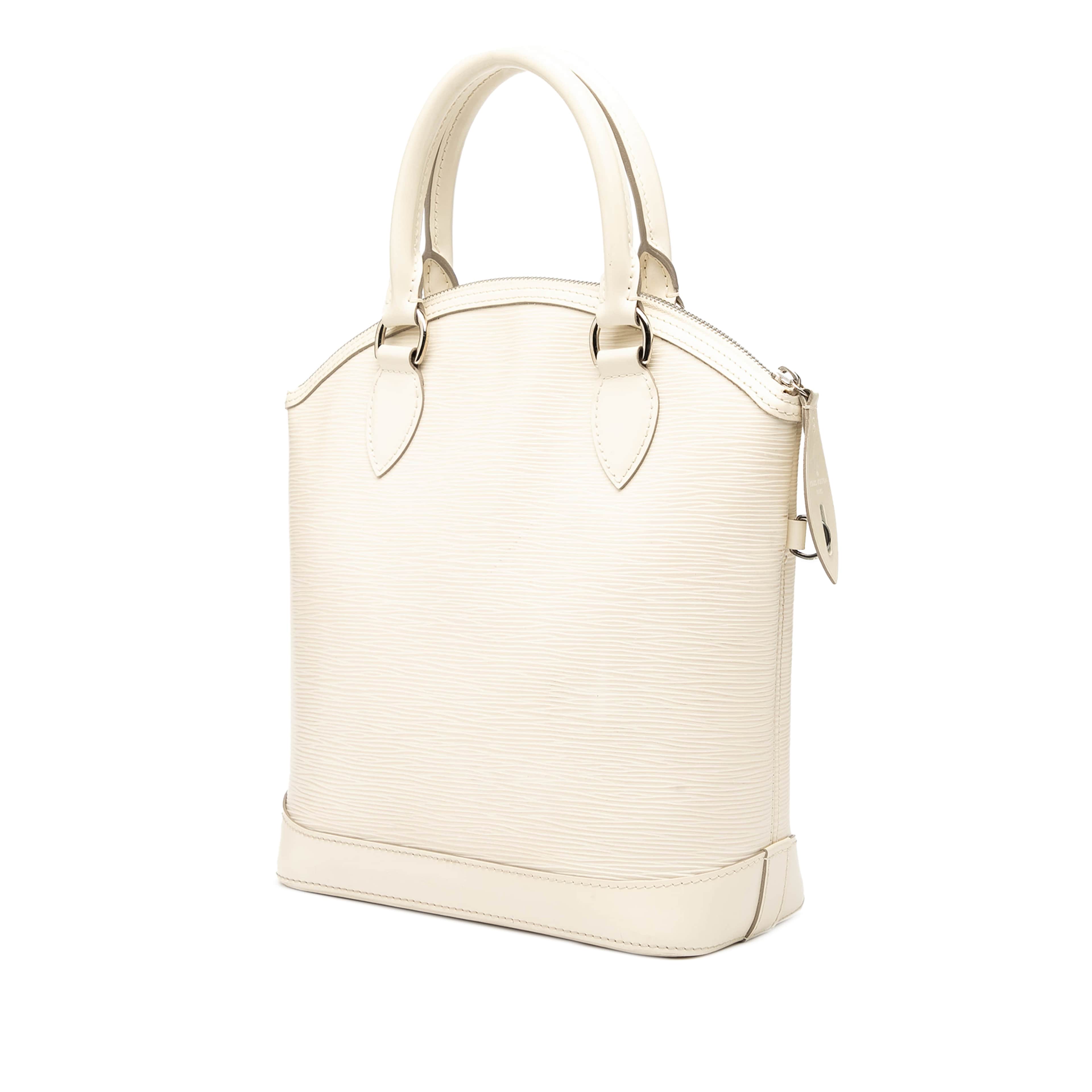 Louis Vuitton Epi Lockit Vertical, från Luxclusif, i färgen white. Klicka för att öppna bilden i stort format