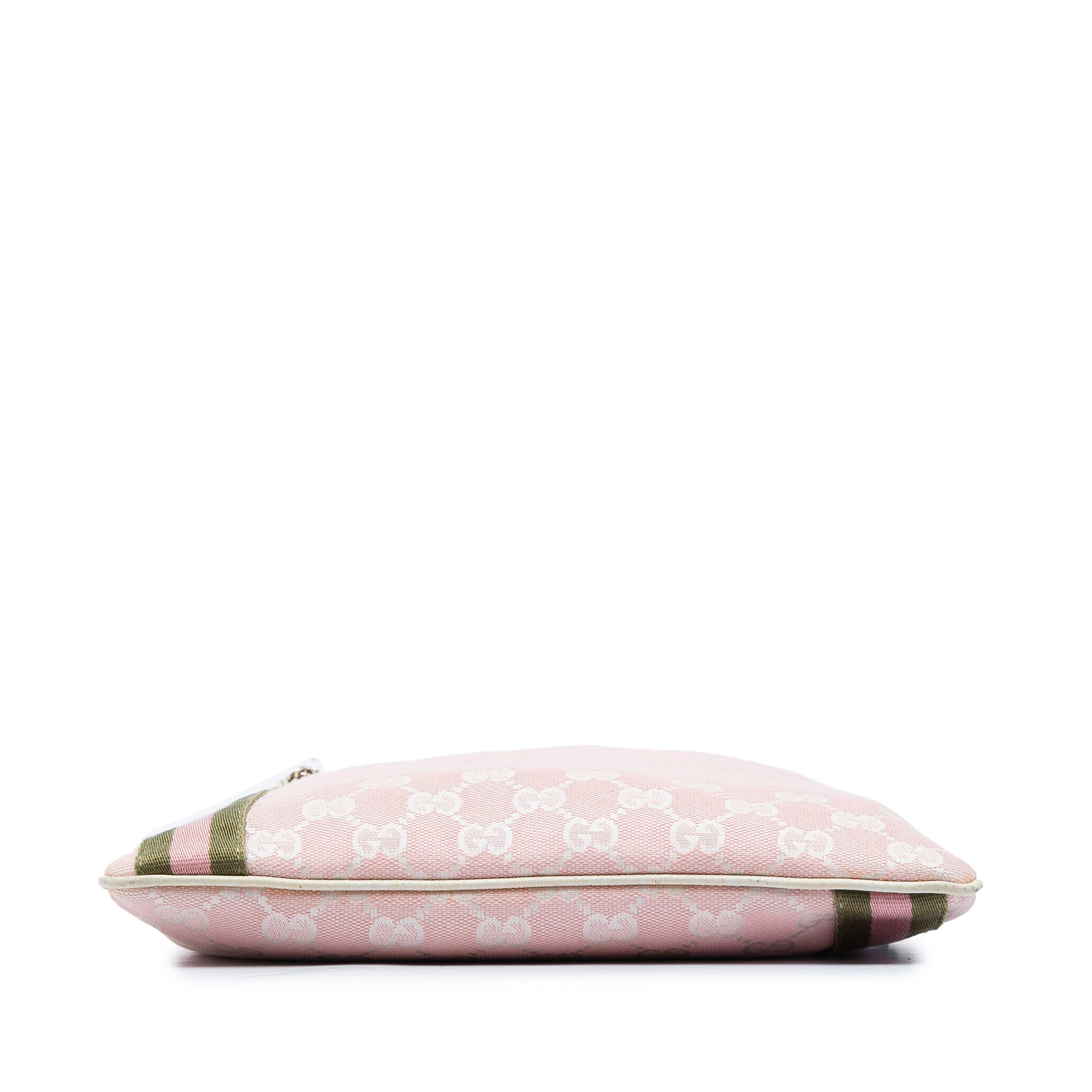Gucci Gg Canvas Web Jolicoeur Crossbody, från Luxclusif, i färgen rosa. Klicka för att öppna bilden i stort format