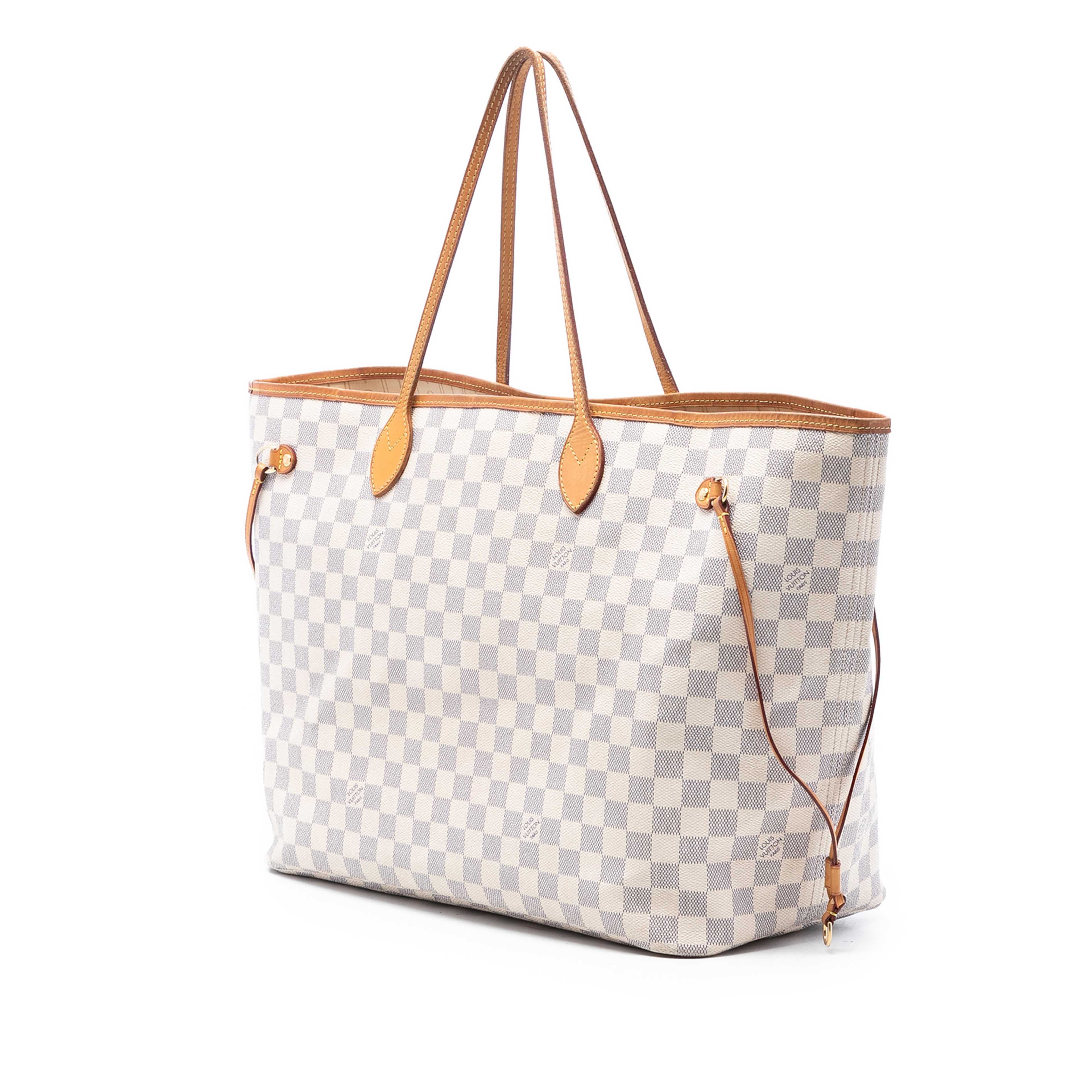Louis Vuitton Damier Azur Neverfull Gm, från Luxclusif, i färgen white. Klicka för att öppna bilden i stort format
