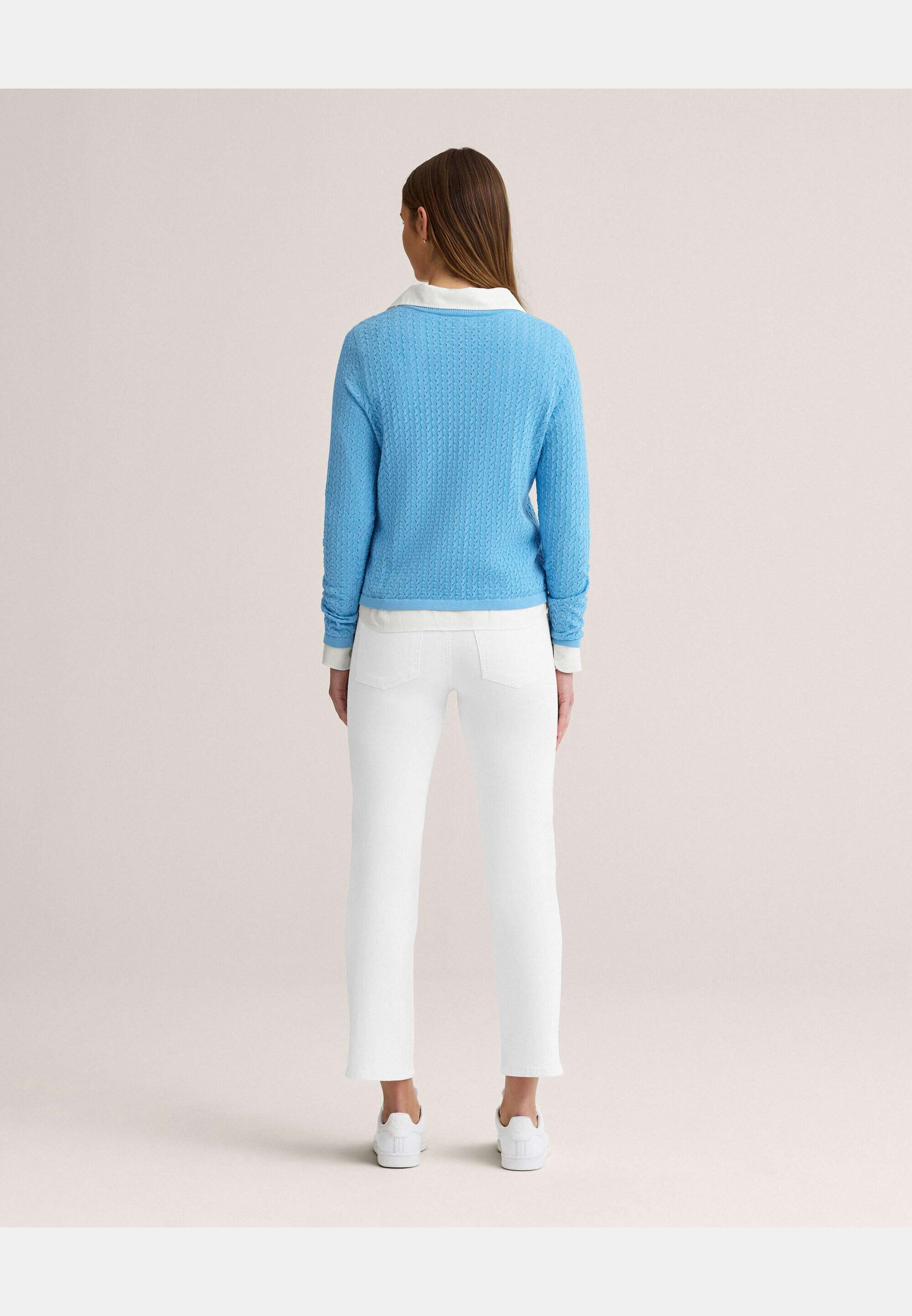 Livia Knitted Cardigan, från Newhouse, i färgen blå. Klicka för att öppna bilden i stort format