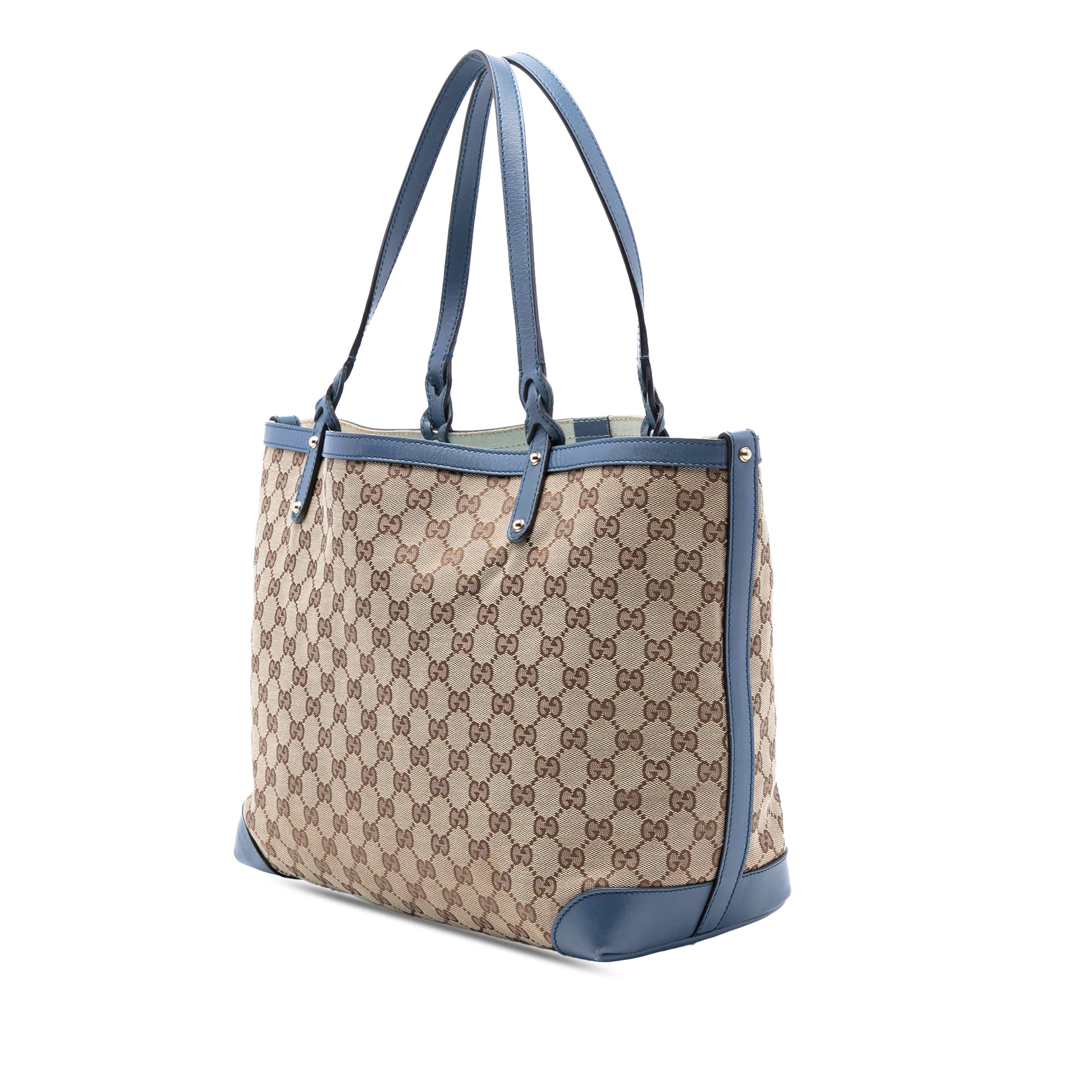 Gucci Medium Gg Canvas Craft Tote, från Luxclusif, i färgen beige. Klicka för att öppna bilden i stort format