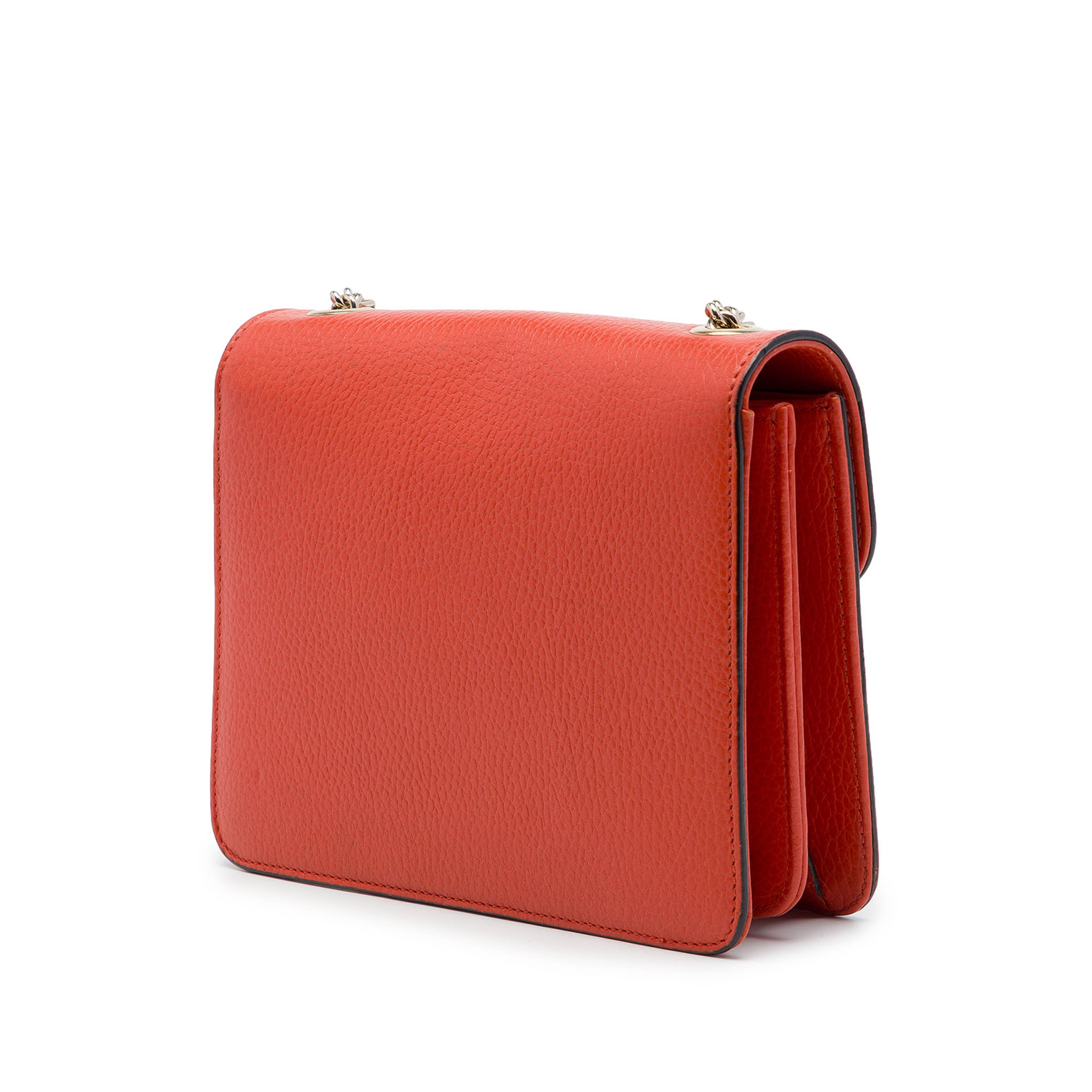 Gucci Small Dollar Calfskin Interlocking G Crossbody, från Luxclusif, i färgen orange. Klicka för att öppna bilden i stort format