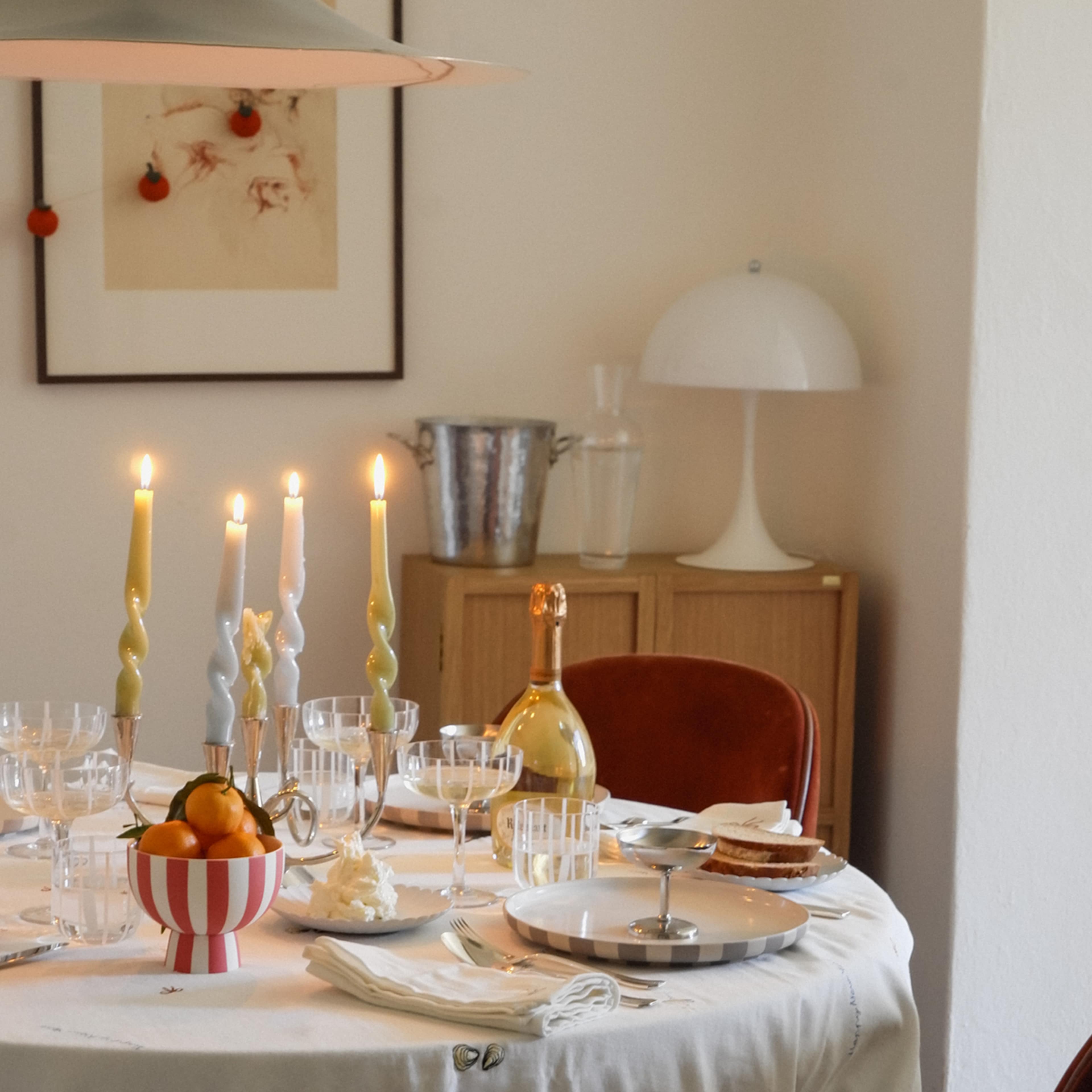 New Year Tablecloth - 250x140 Cm, från OYOY Living, i färgen offwhite. Klicka för att öppna bilden i stort format