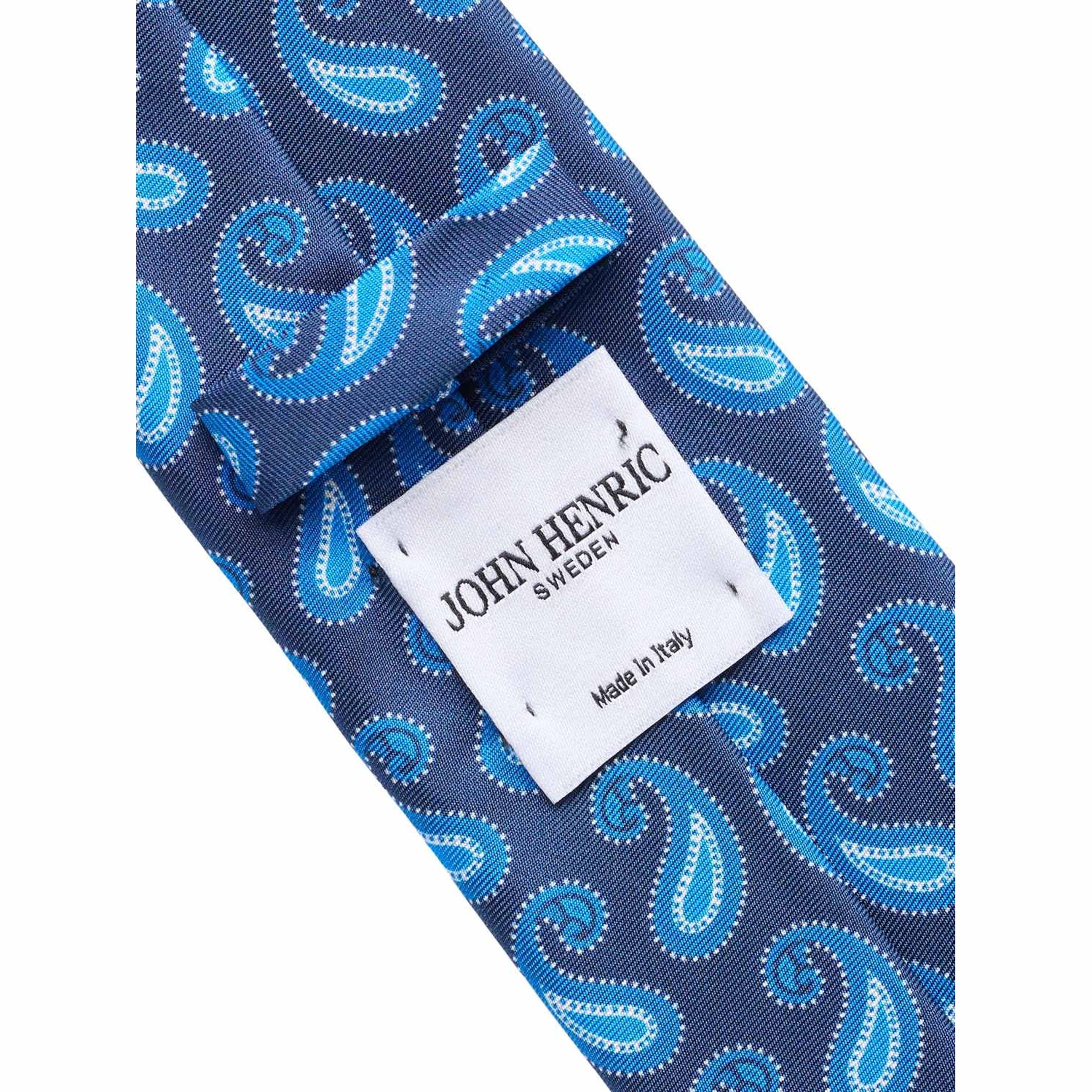 Tie Paisley, från John Henric, i färgen dark blue. Klicka för att öppna bilden i stort format