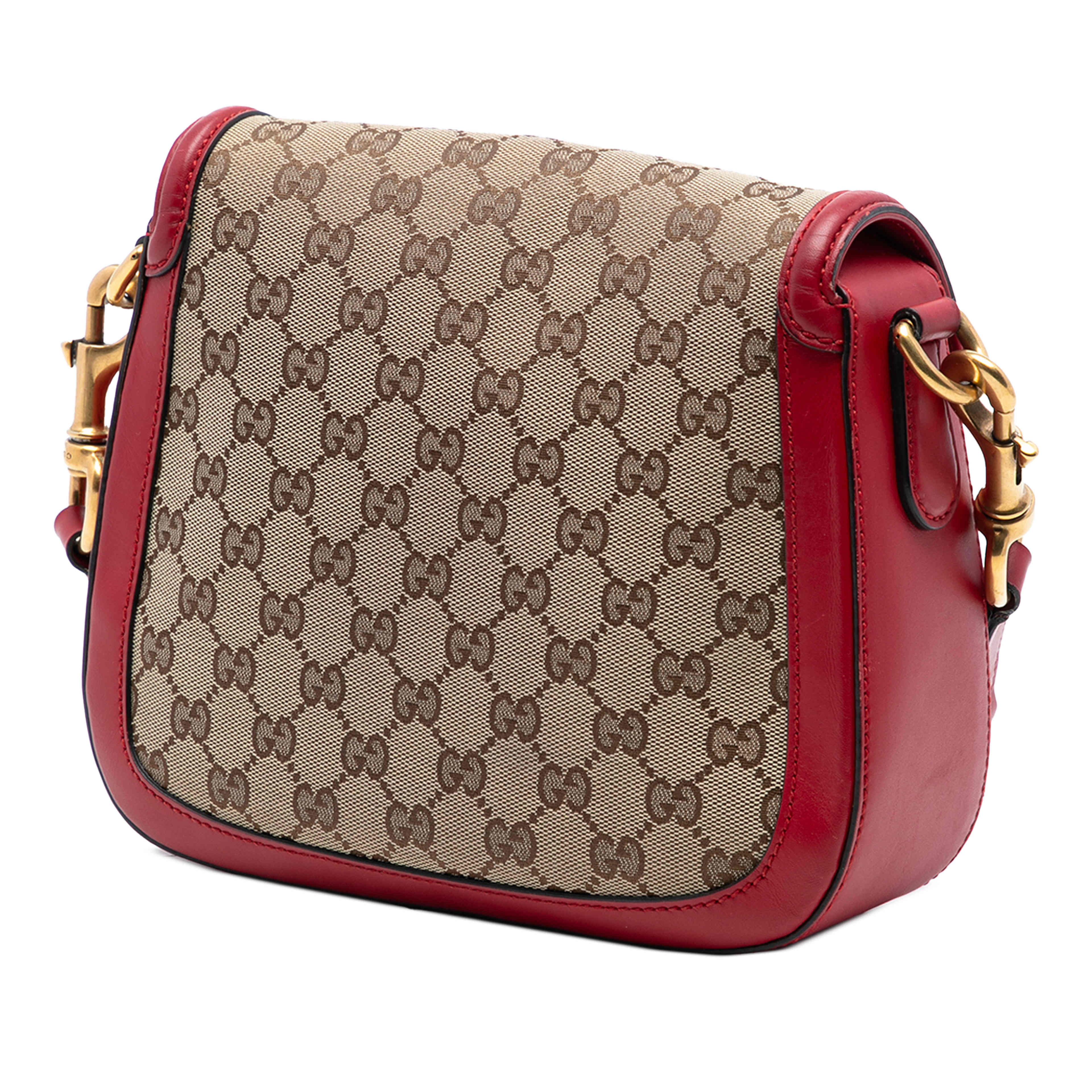 Gucci Medium Gg Canvas Lady Web Crossbody, från Luxclusif, i färgen beige. Klicka för att öppna bilden i stort format