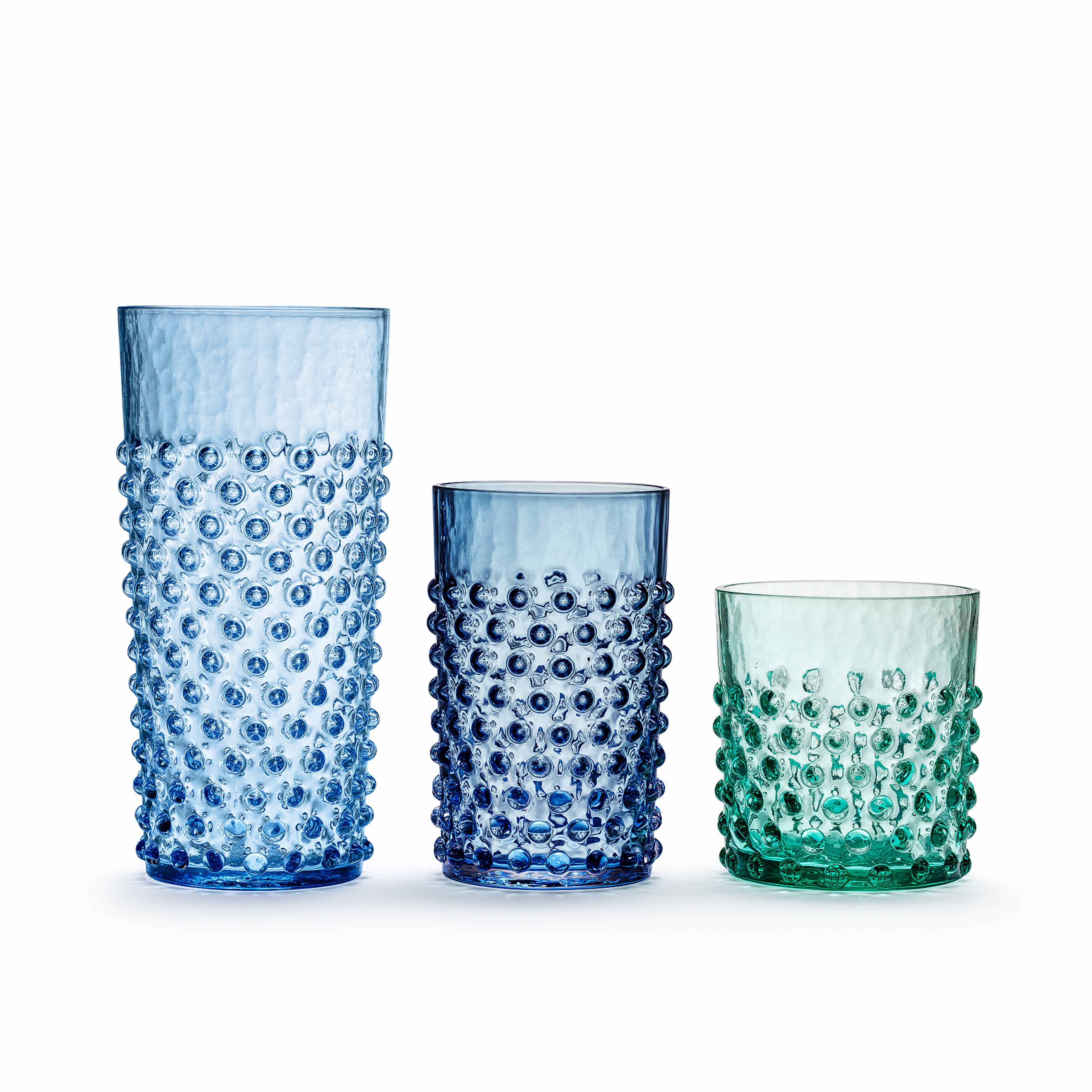 Cecilia Drickglas, Korta, 2-pack, från In Flore, i färgen yellow. Klicka för att öppna bilden i stort format