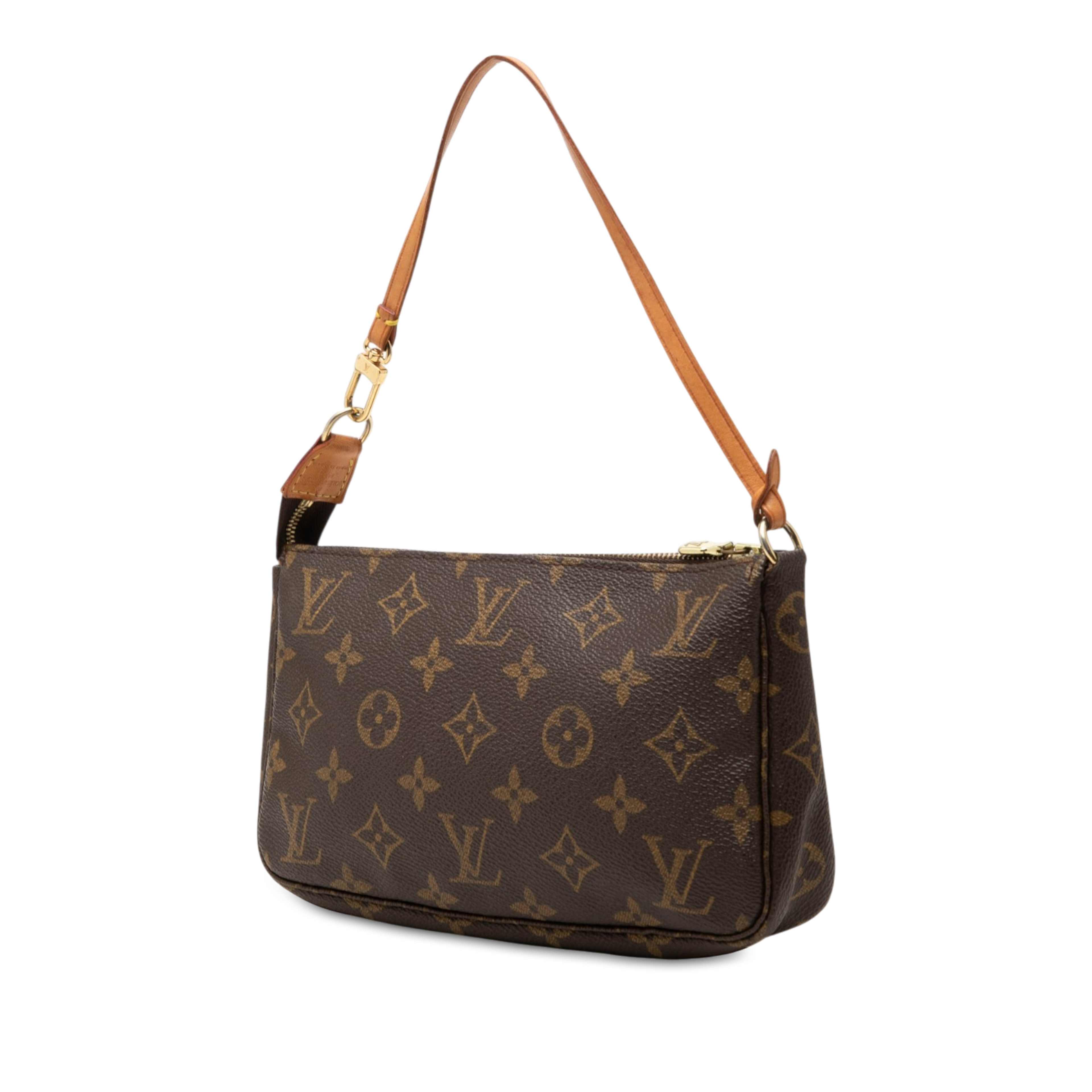 Louis Vuitton Monogram Pochette Accessoires, från Luxclusif, i färgen brun. Klicka för att öppna bilden i stort format