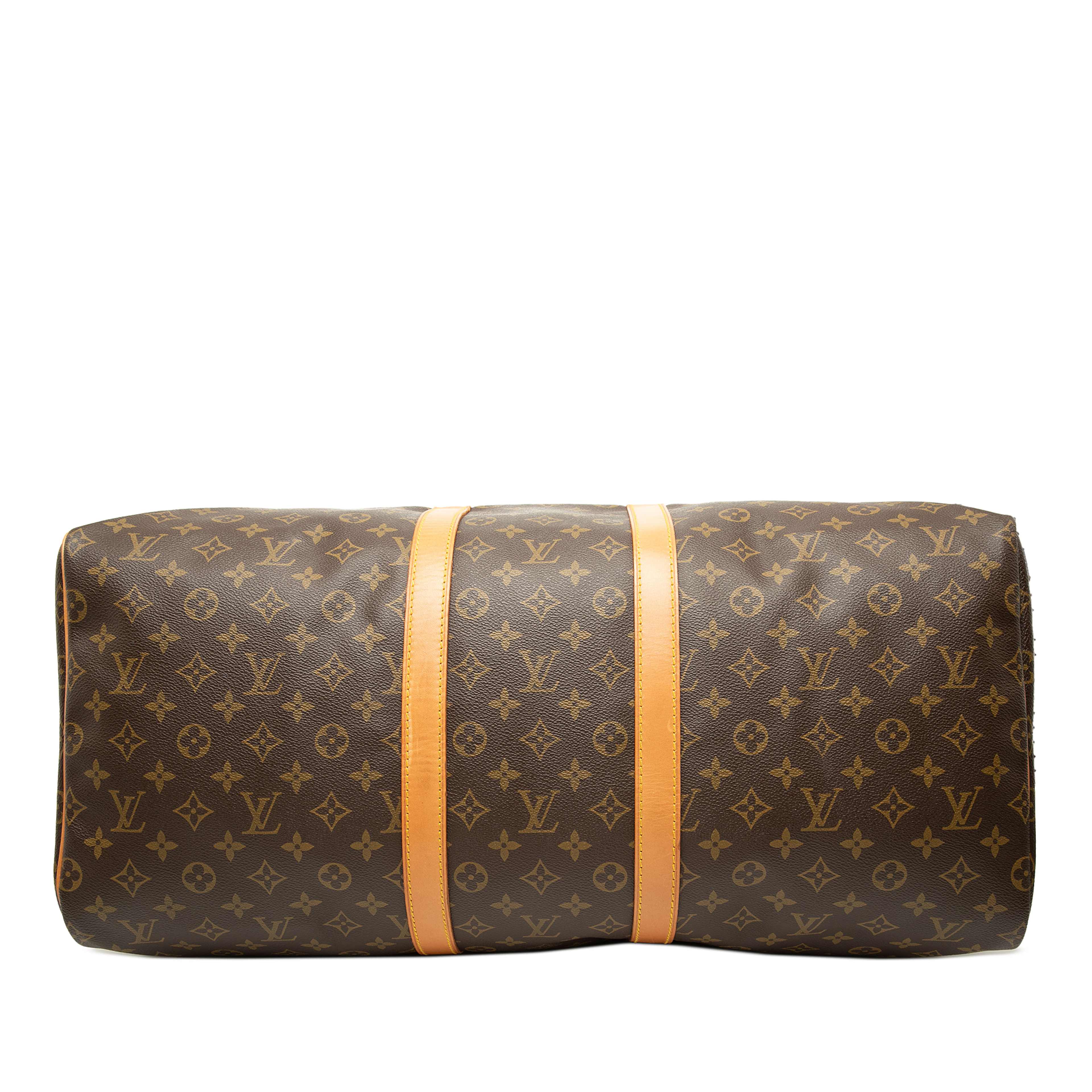 Louis Vuitton Monogram Keepall 55, från Luxclusif, i färgen brun. Klicka för att öppna bilden i stort format
