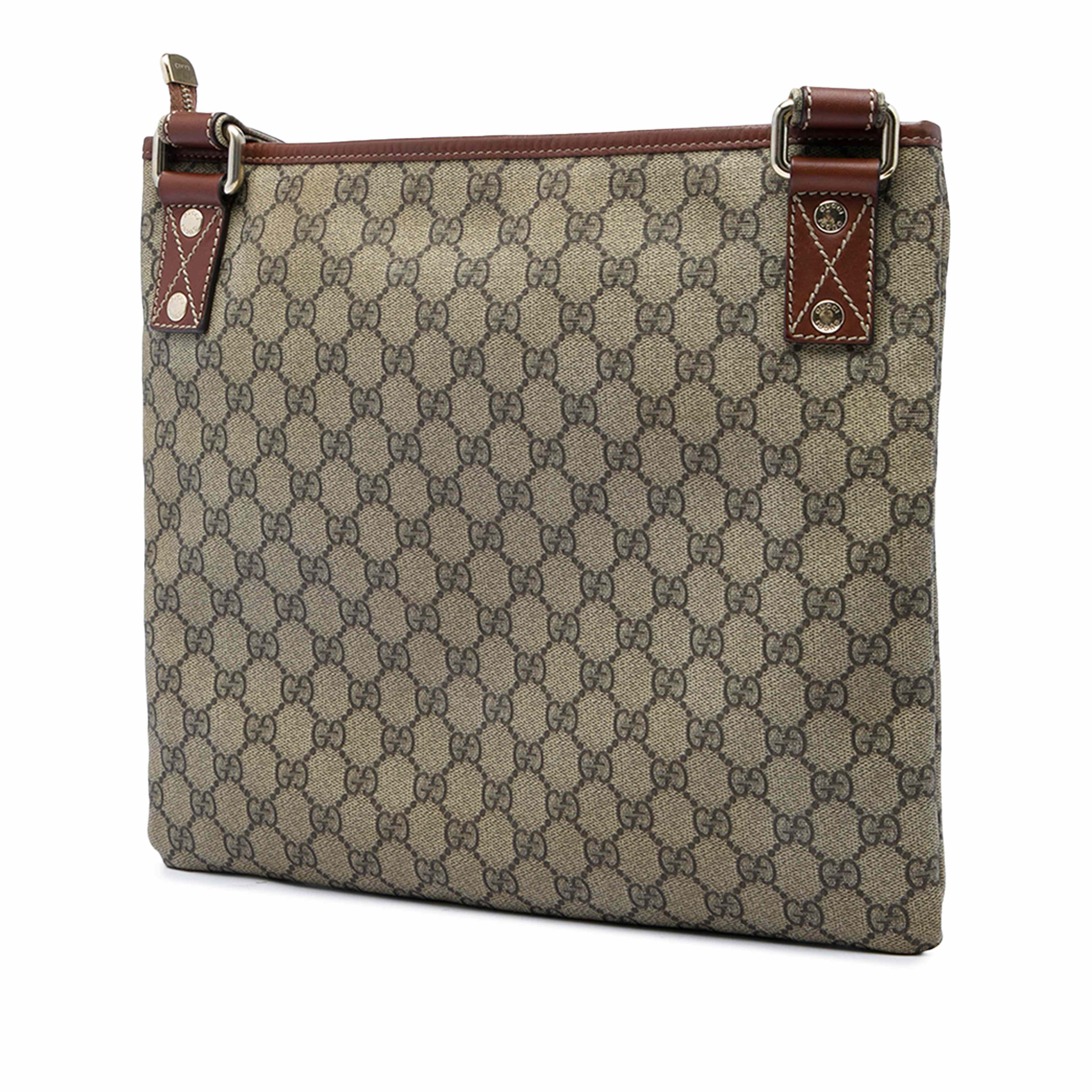 Gucci Gg Supreme Web Crossbody, från Luxclusif, i färgen beige. Klicka för att öppna bilden i stort format