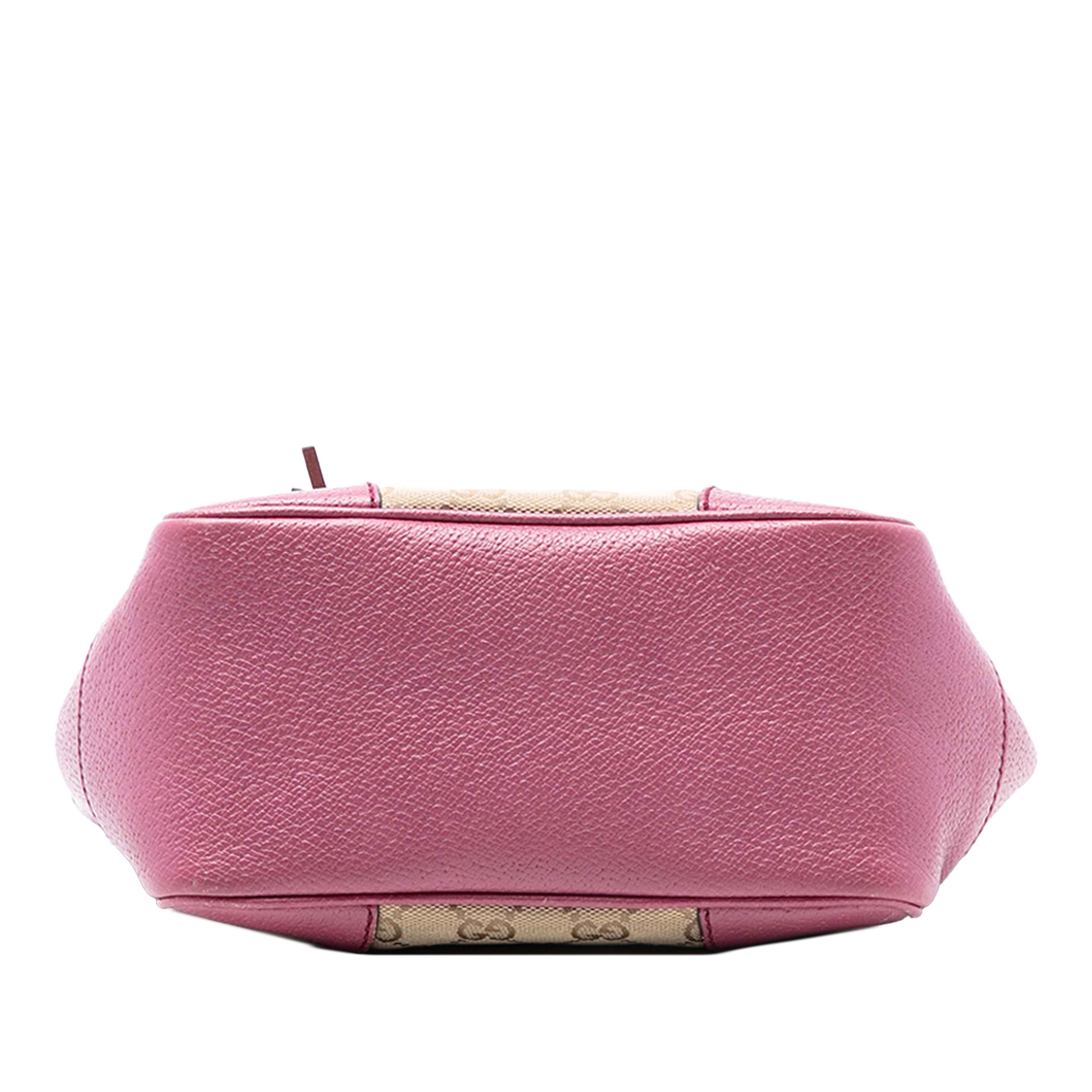 Gucci Small Gg Canvas Bree Satchel, från Luxclusif, i färgen rosa. Klicka för att öppna bilden i stort format