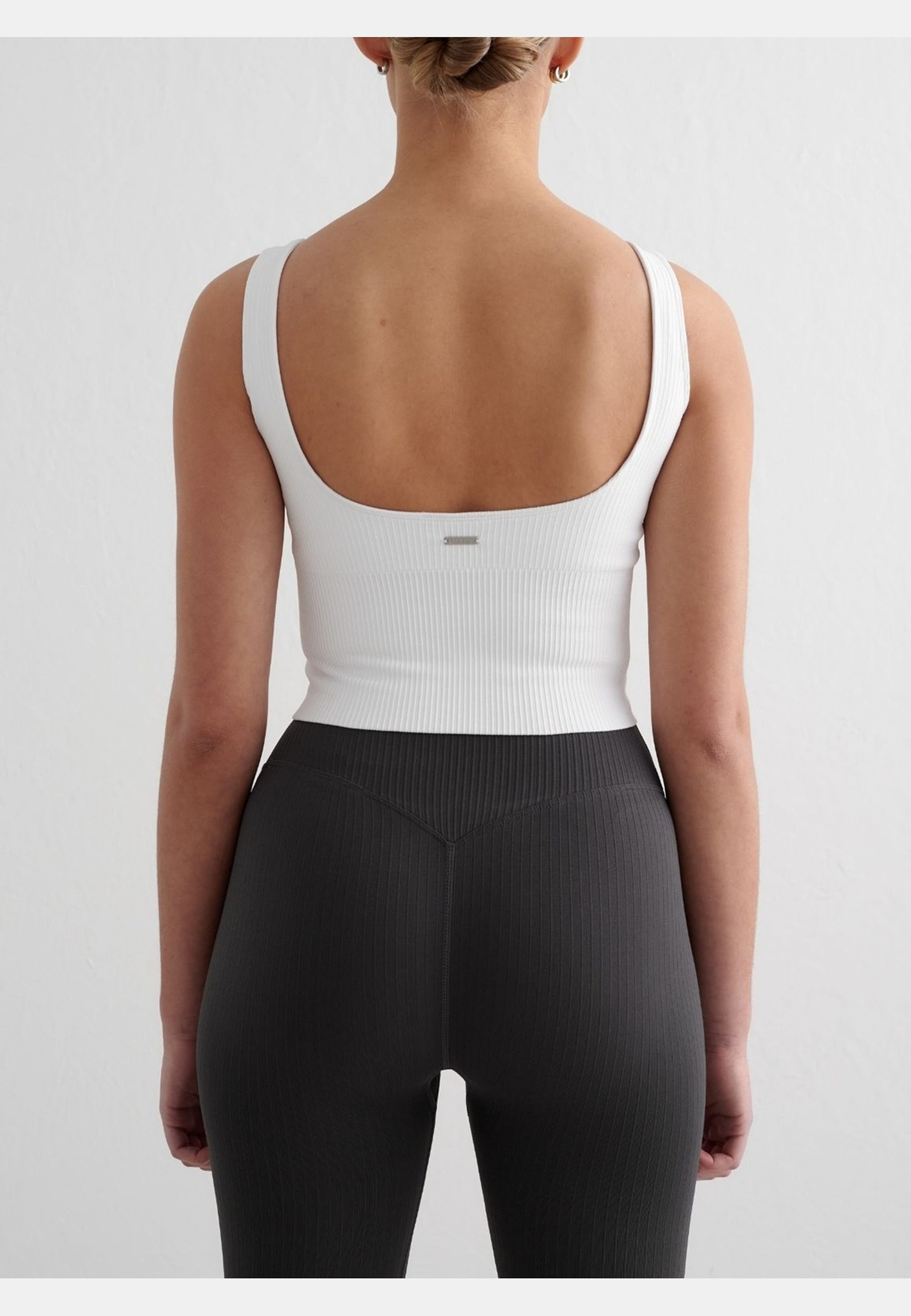 White Ribbed Seamless Shaping Bralette