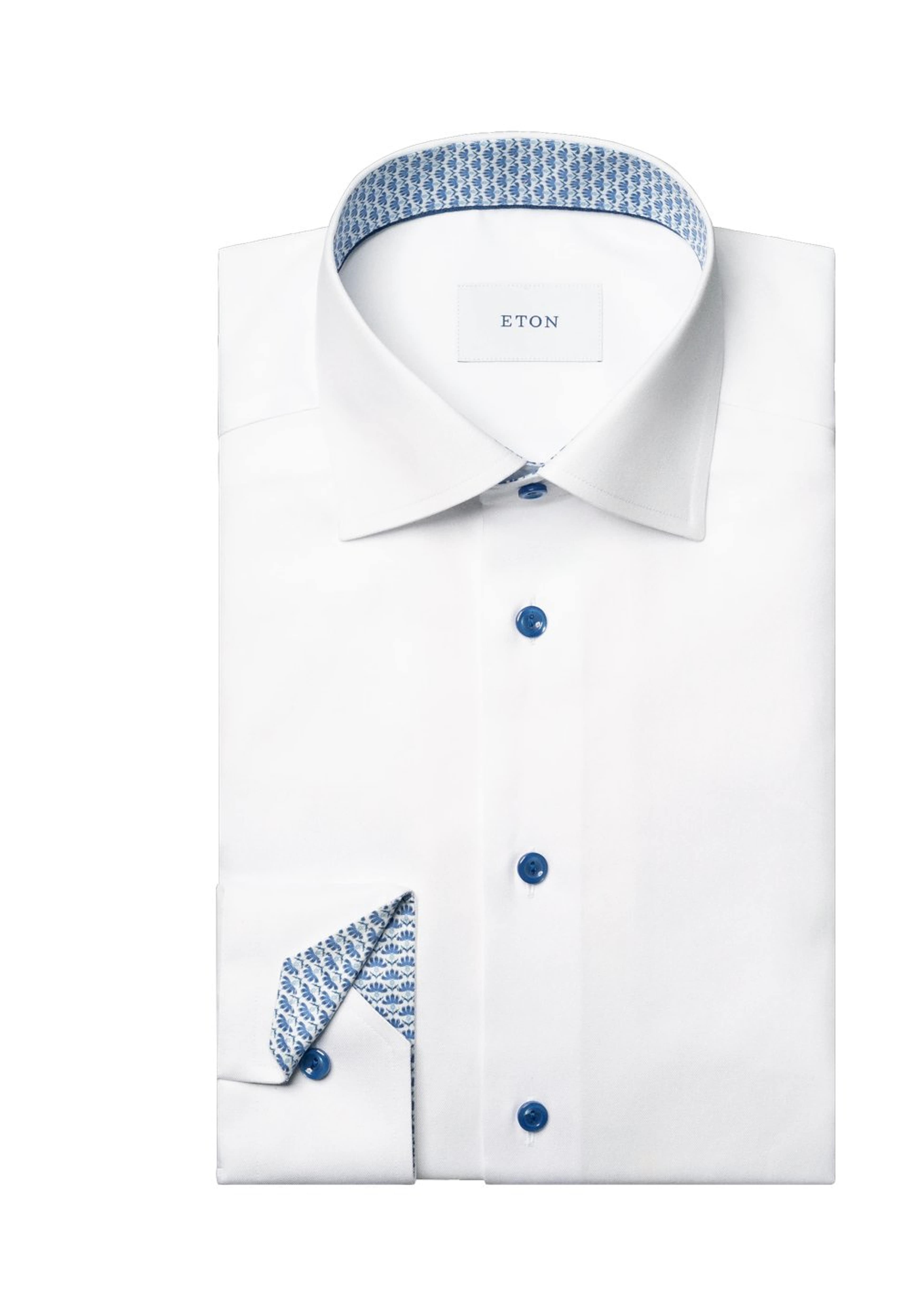Signature Twill-skjorta Slim Fit, från Eton, i färgen white. Klicka för att öppna bilden i stort format