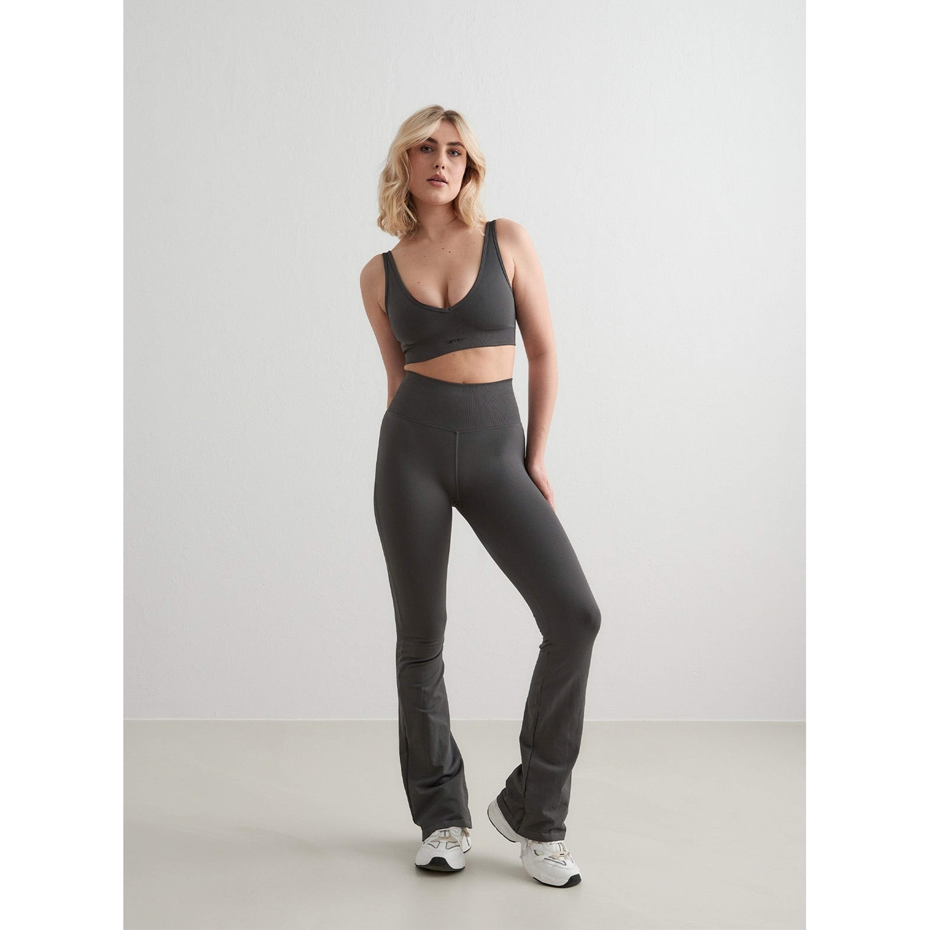 Shadow Grey Shape Seamless Flare Tights