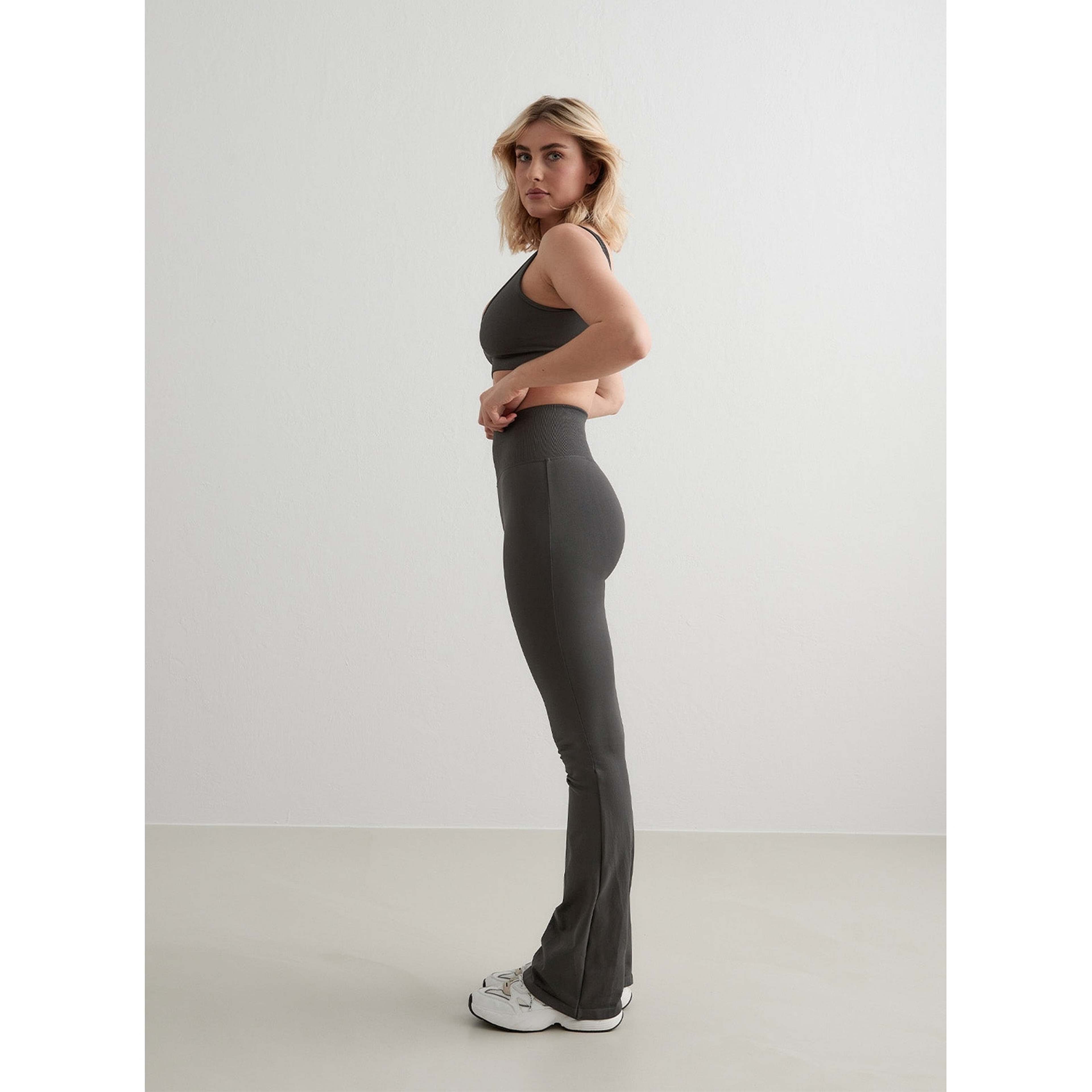 Shadow Grey Shape Seamless Flare Tights