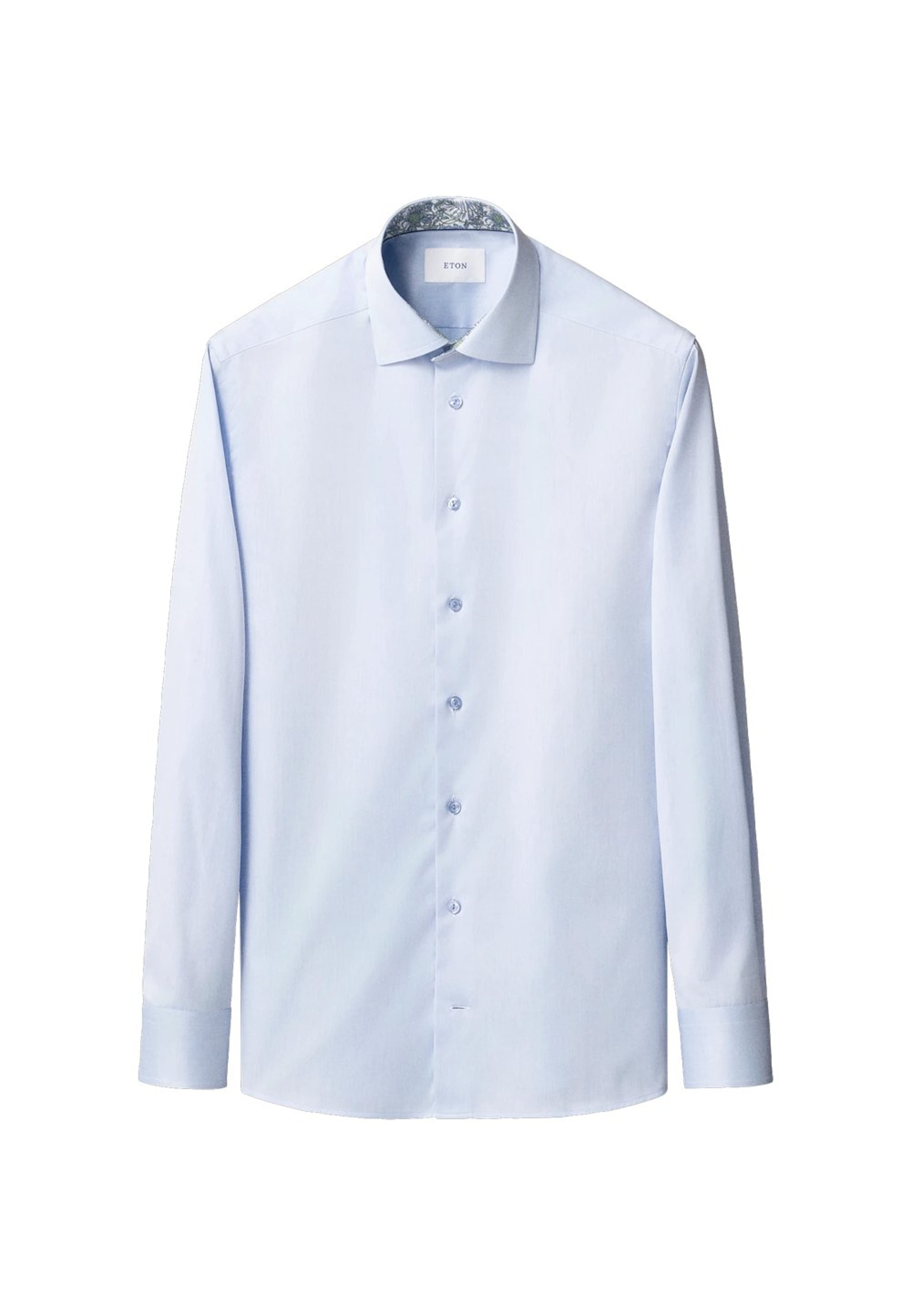 Blommig Signature Twill-skjorta Contemporary Fit, från Eton, i färgen light blue. Klicka för att öppna bilden i stort format